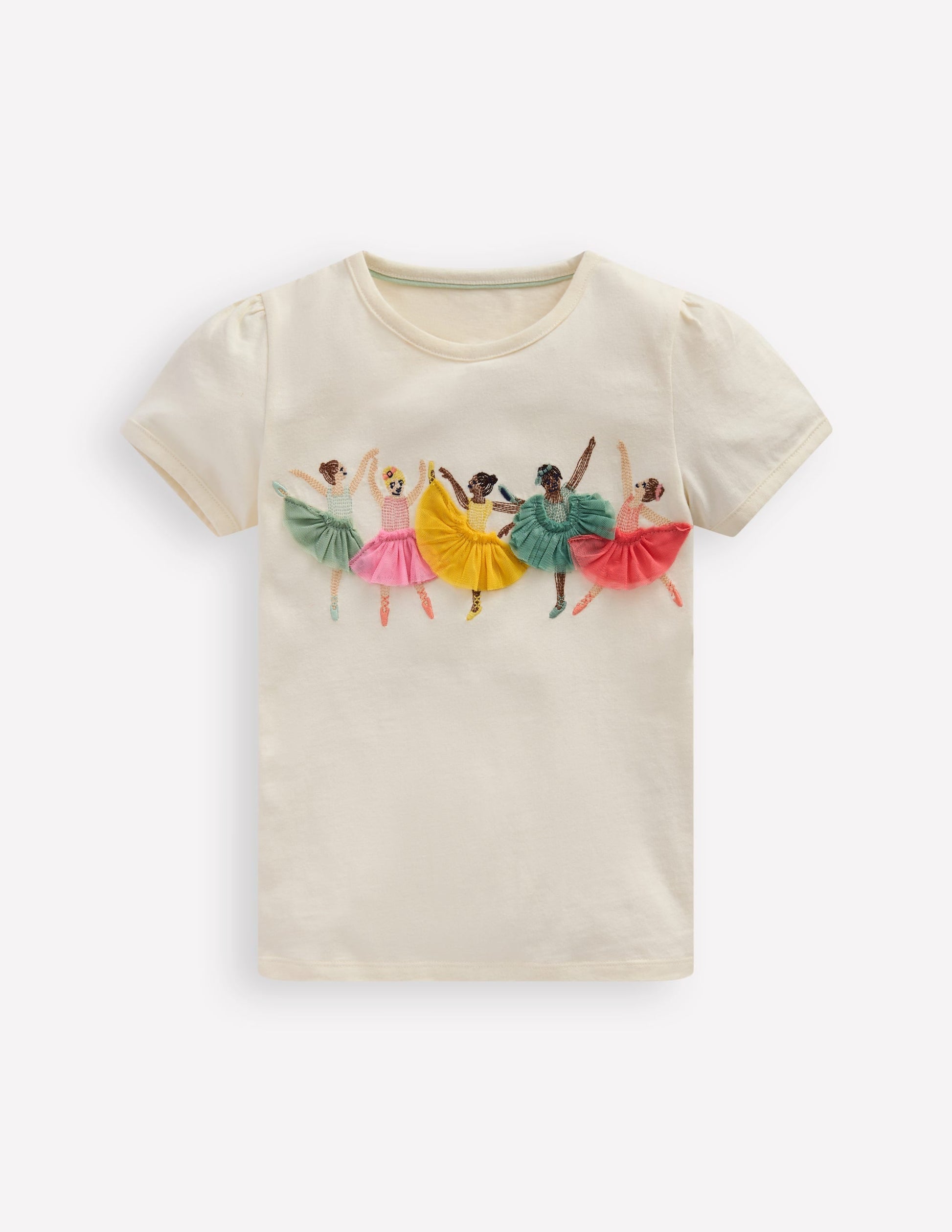 Puff Sleeve Superstitch Top-Ivory Ballerinas-1