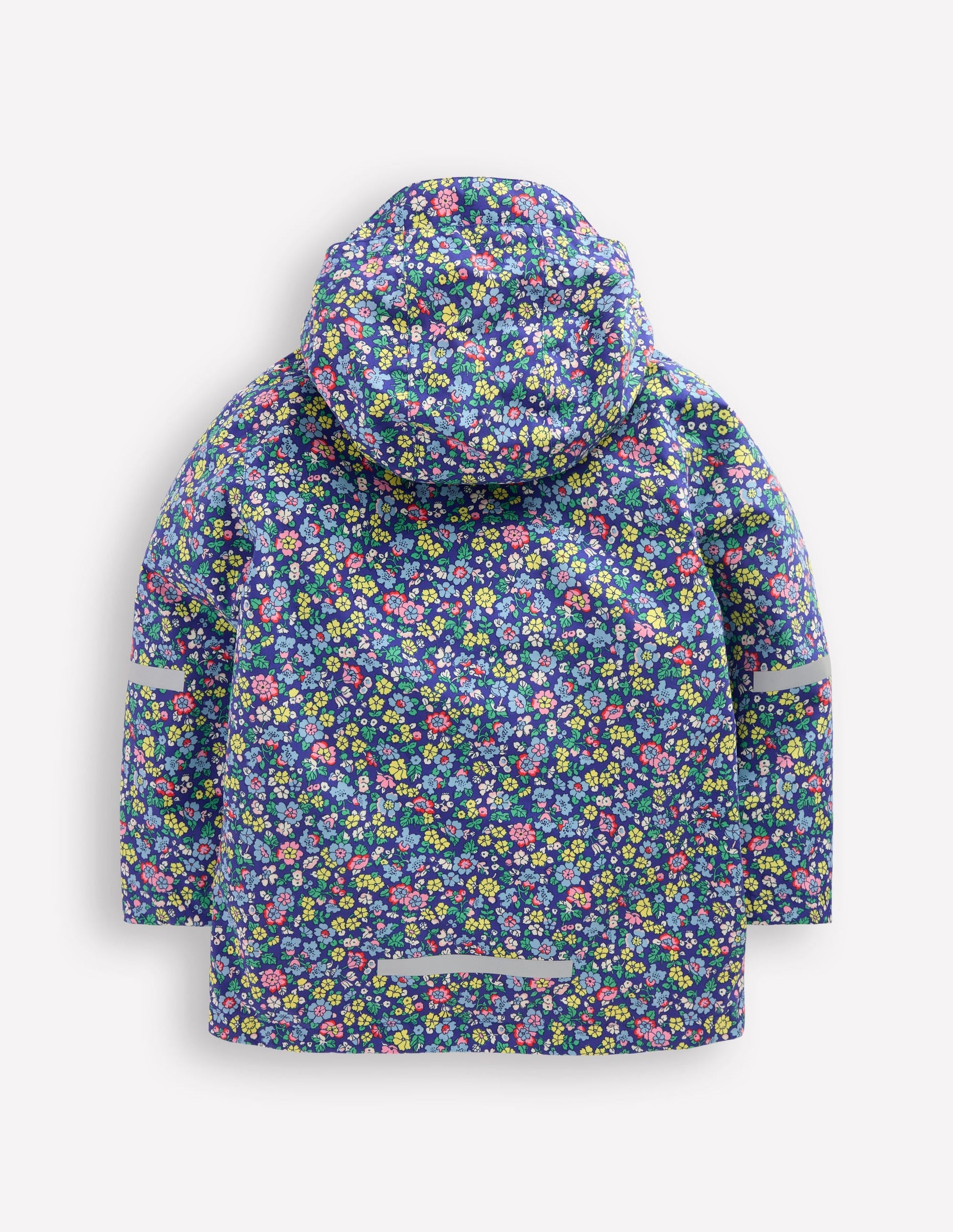 Waterproof Fisherman's Jacket-Sapphire Blue Nautical Floral-3