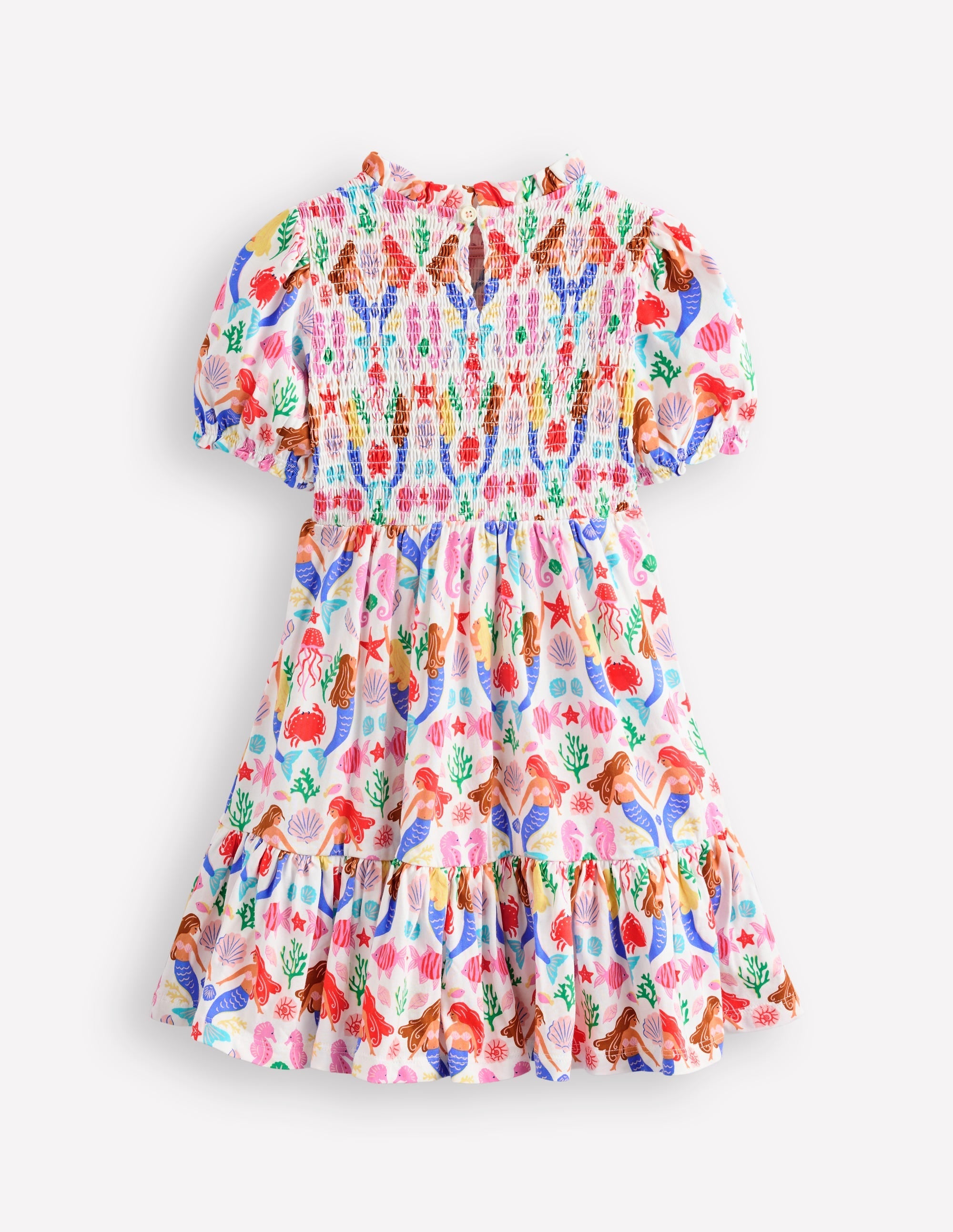 Aurora Shirred Twirly Dress-Ivory Mermaids - Image 2