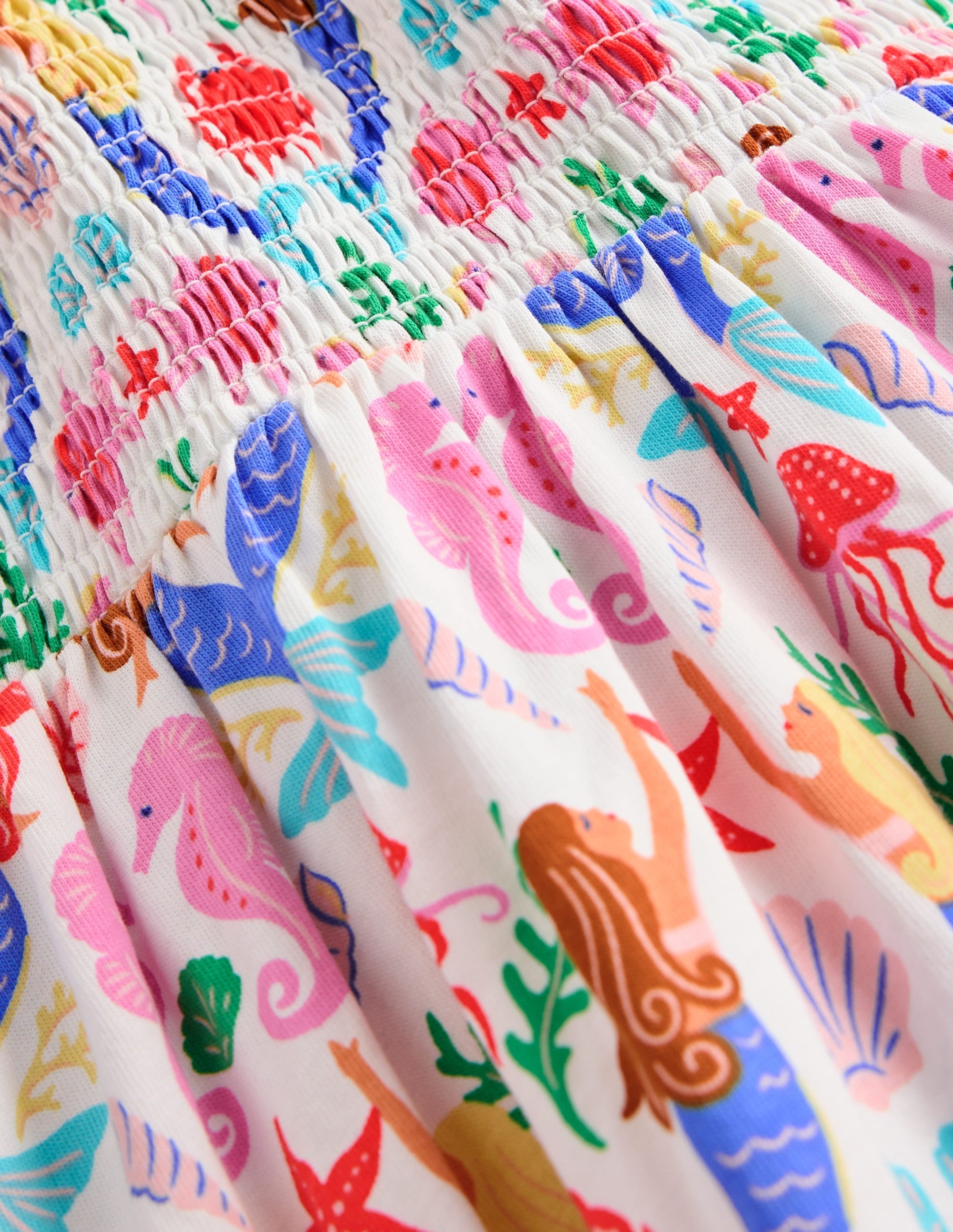 Aurora Shirred Twirly Dress-Ivory Mermaids - Image 3