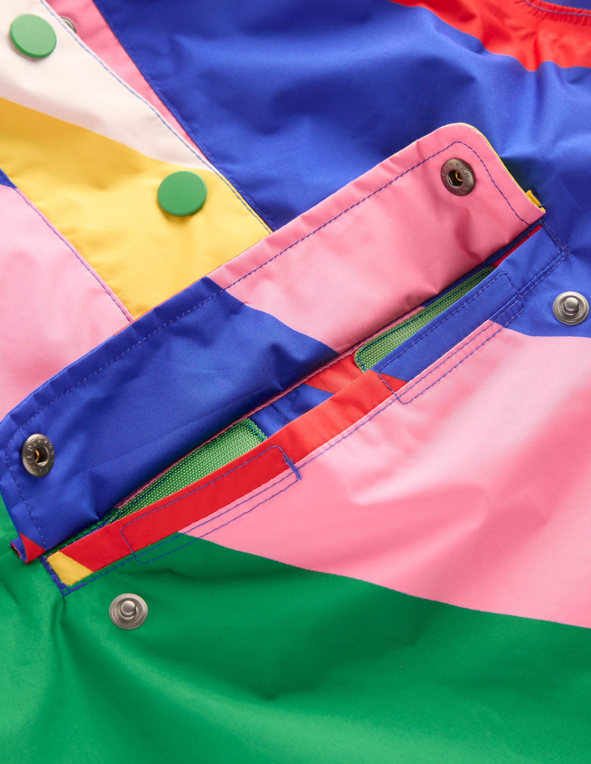 Pop Over Rain Jacket-Multi Rainbow Swirl - Image 3