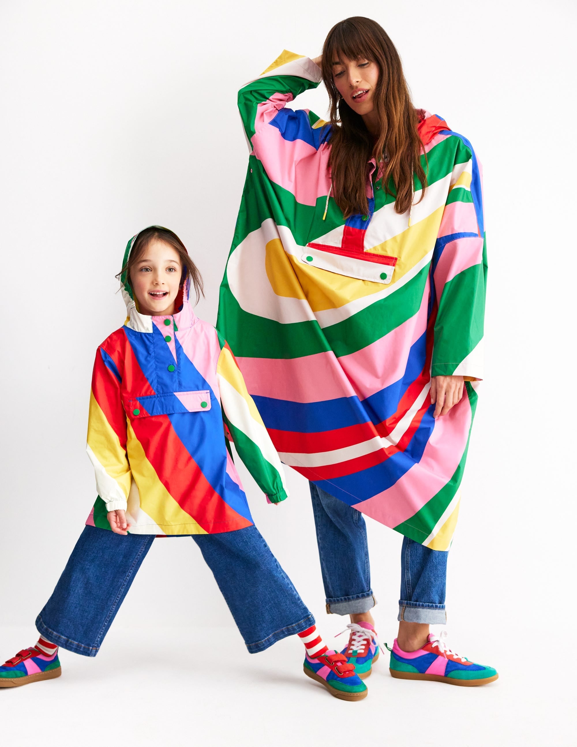Pop Over Rain Jacket-Multi Rainbow Swirl - Image 5