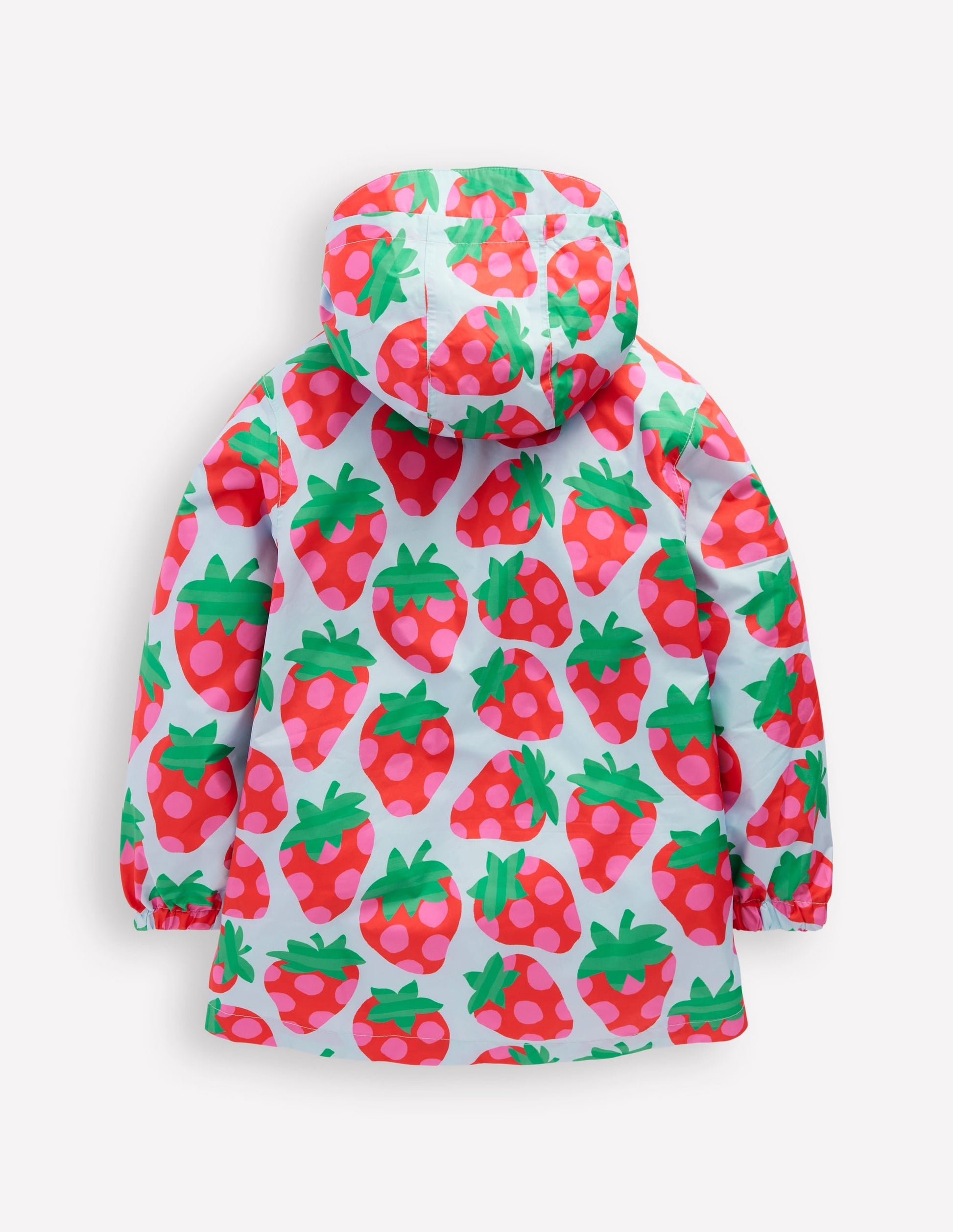 Pop Over Rain Jacket-Misty Blue Strawberry-2