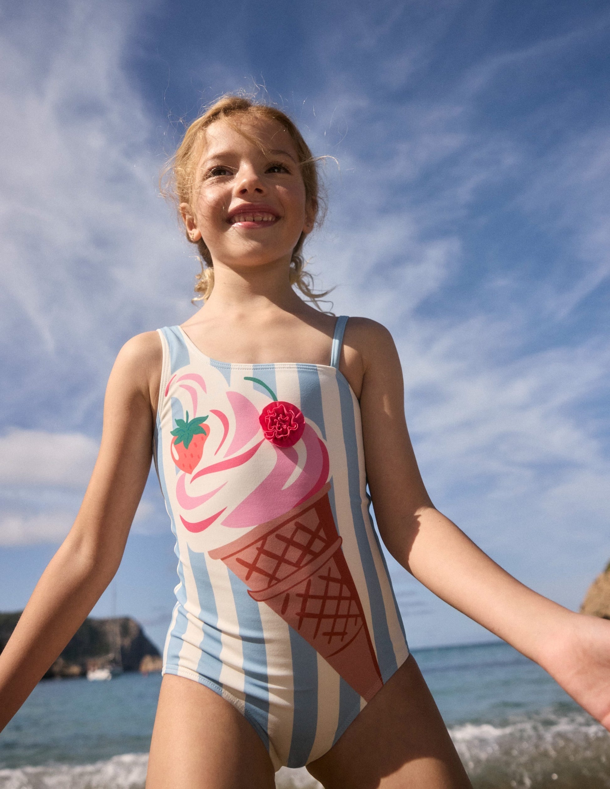 Sunday Appliqué Swimsuit-Vintage Blue Ice Cream Stripe-1