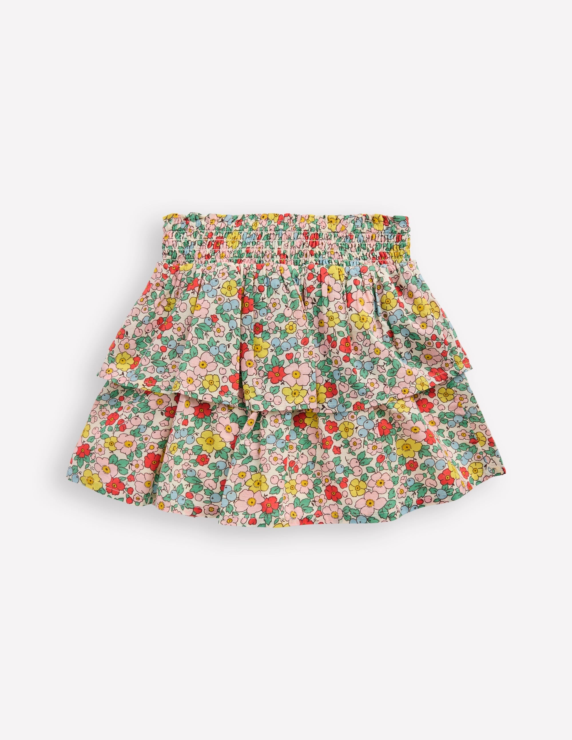 Tiered Woven Skirt-Ivory Apple Blossom - Image 2