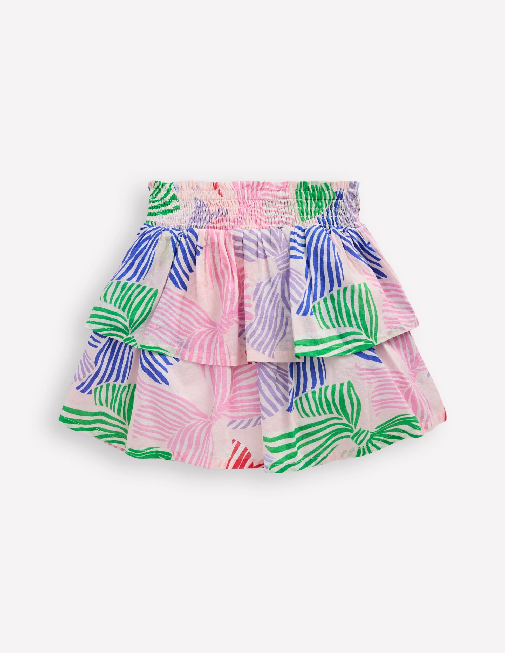 Tiered Woven Skirt-French Pink Bows-3