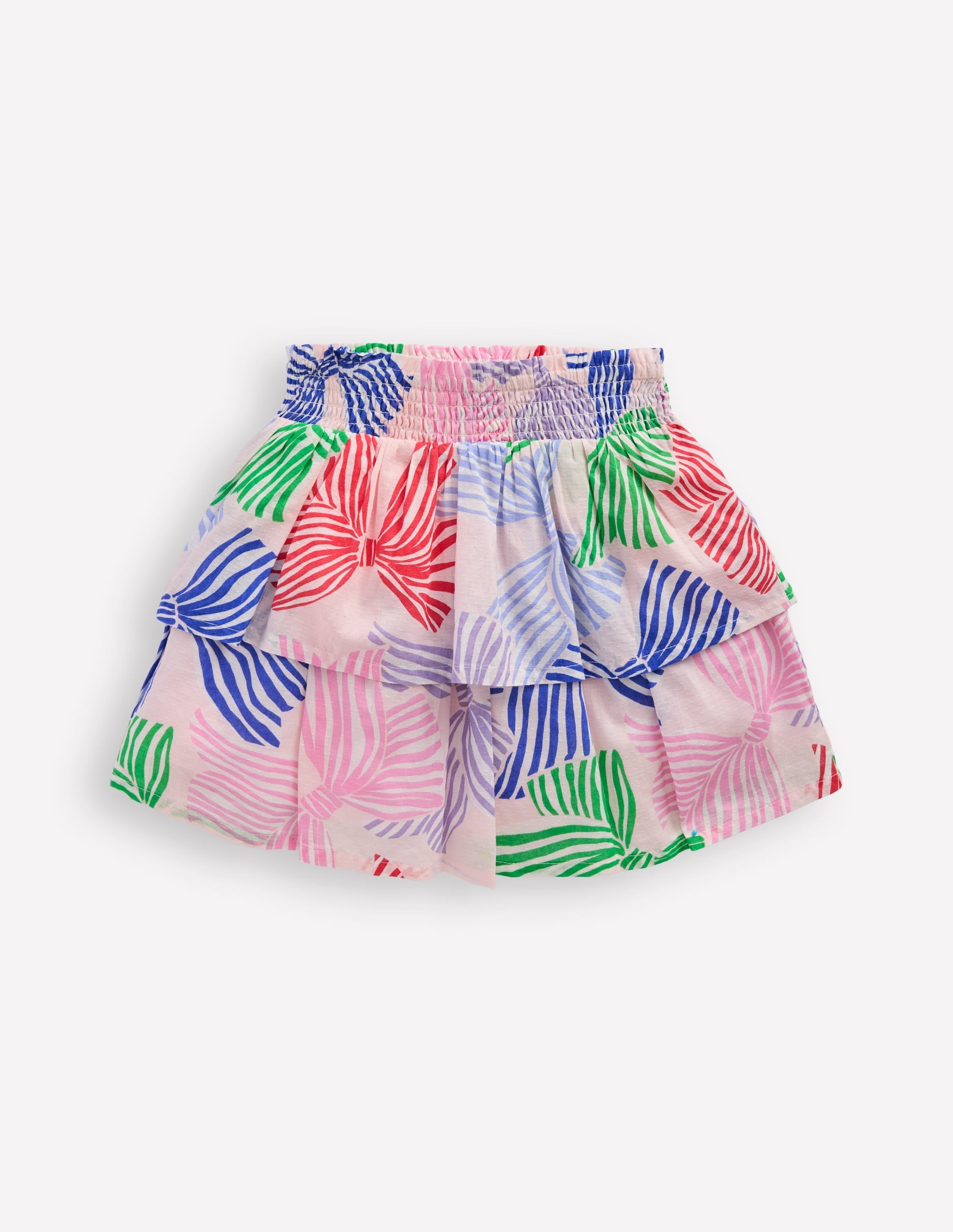 Tiered Woven Skirt-French Pink Bows - Image 1