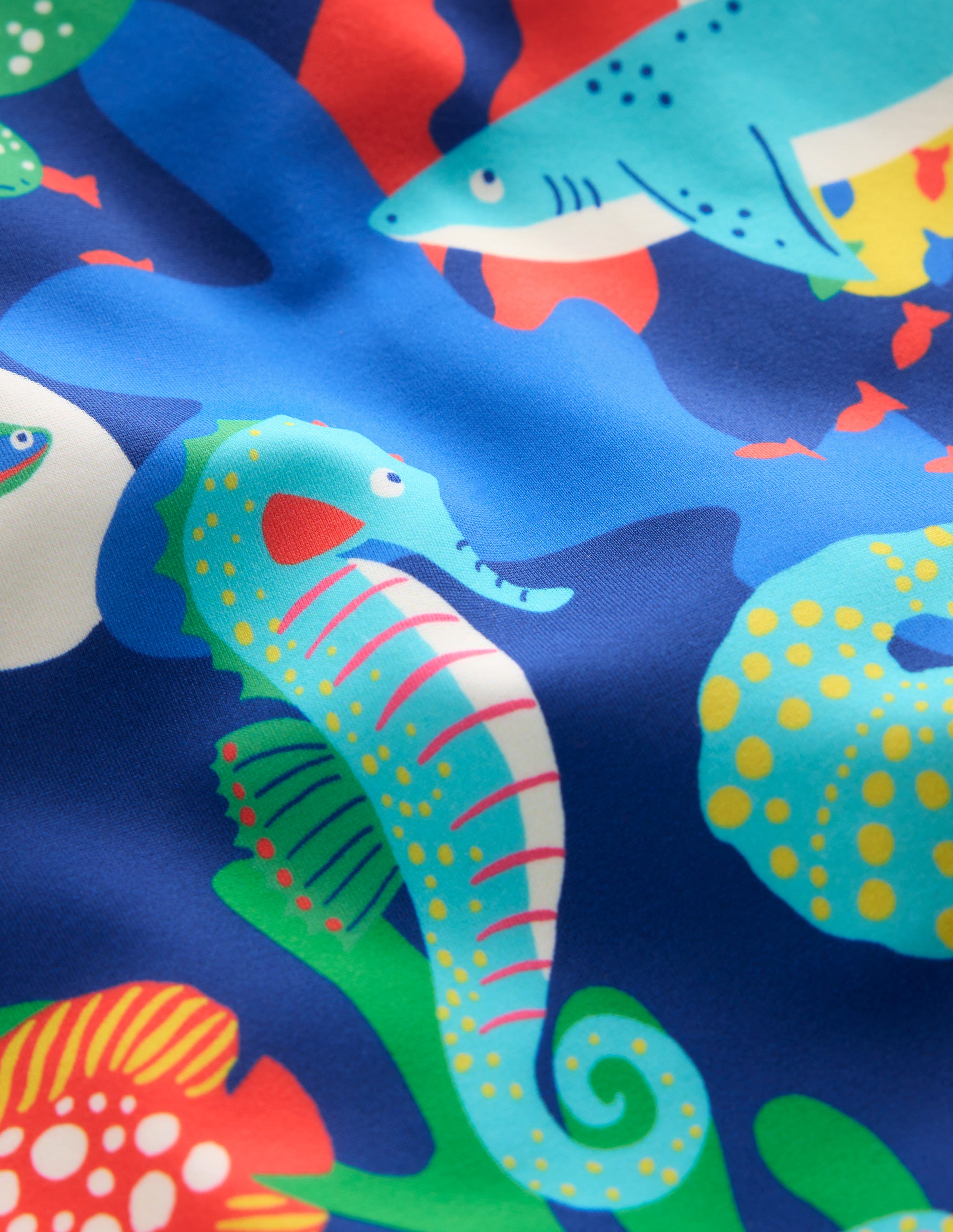 Cross-Back Printed Swimsuit-Blue Reef - Image 4