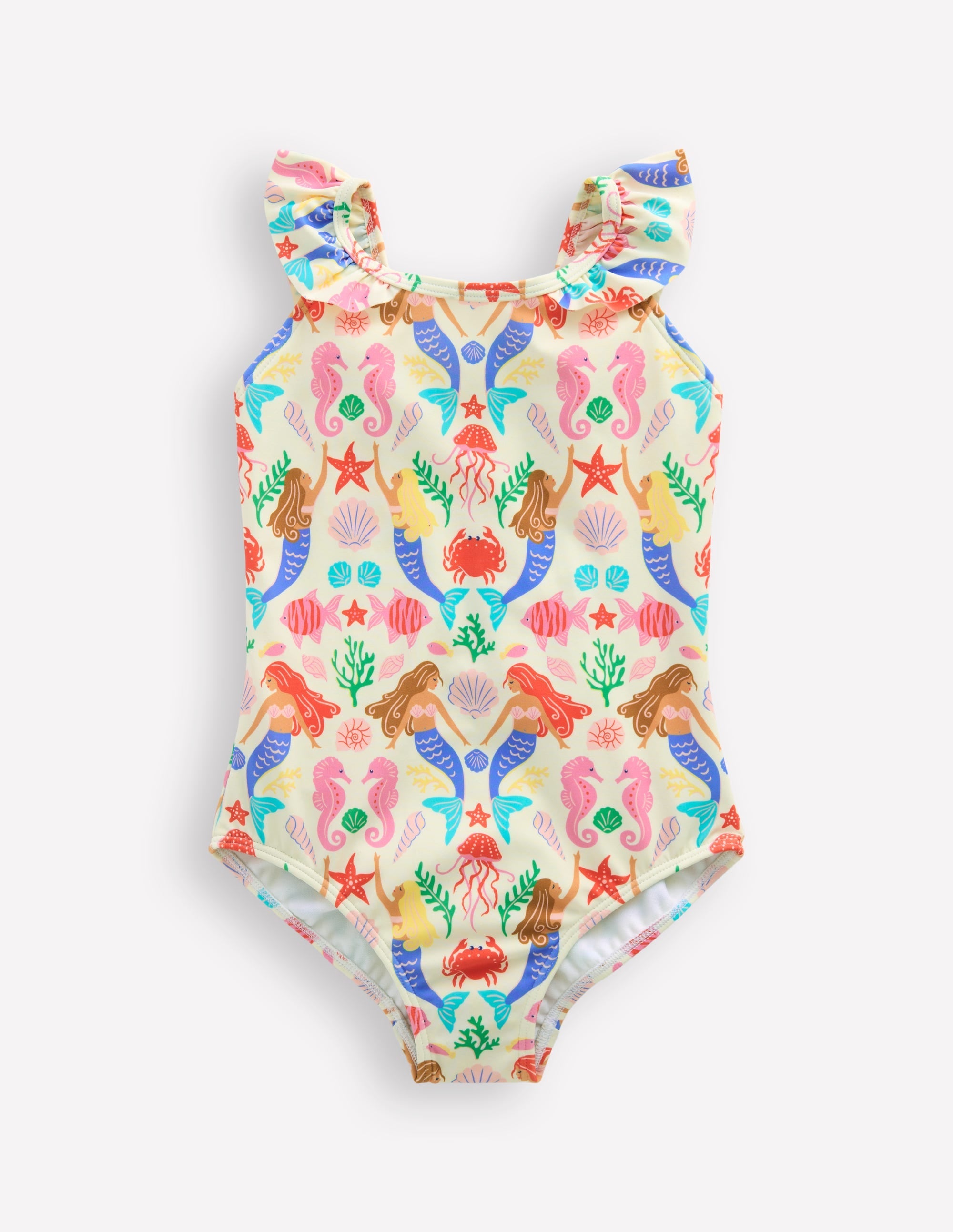 Hallie Frill Strap Swimsuit-Ivory Mermaid - Image 2