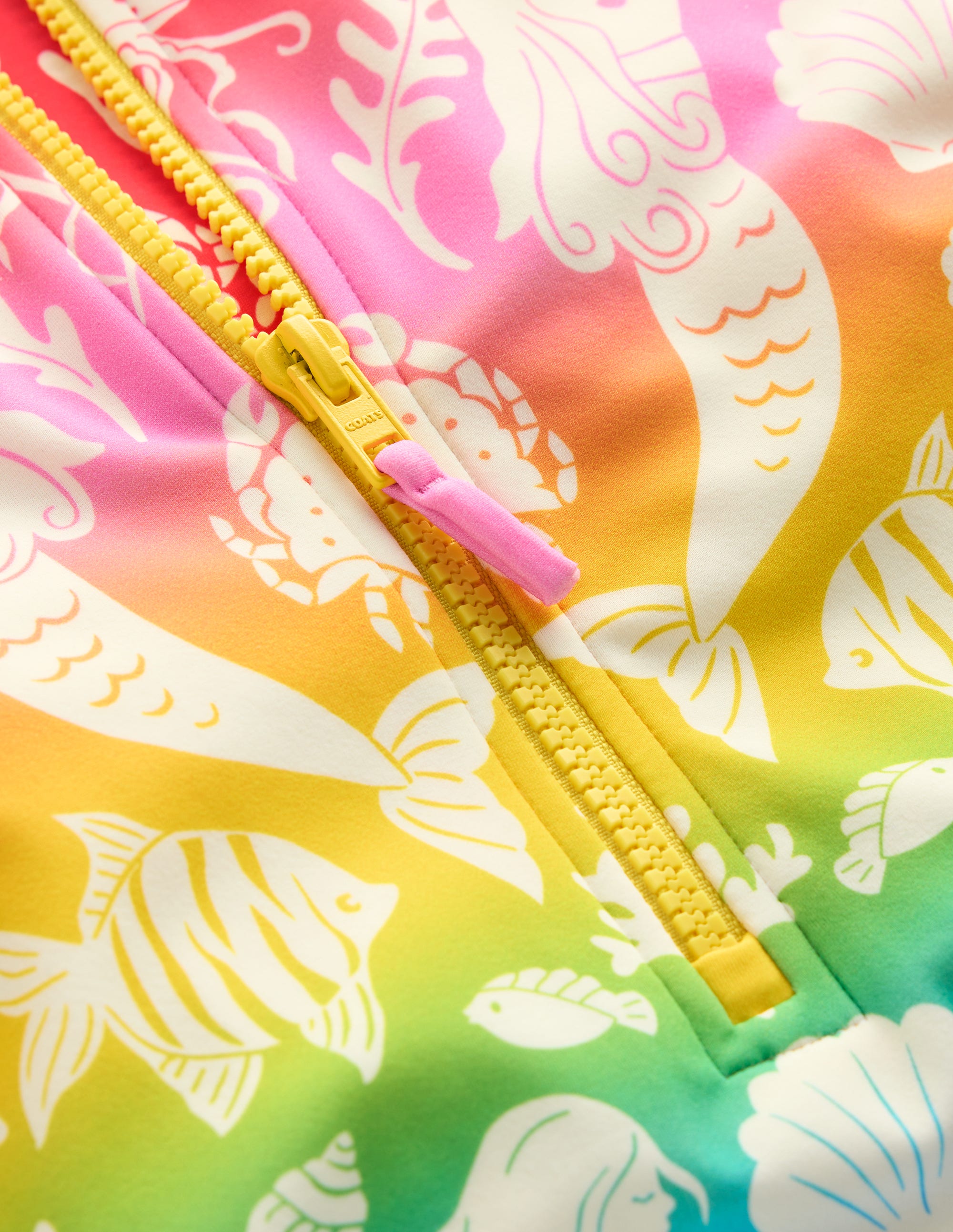Long-Sleeved Swimsuit-Rainbow Ombre Mermaid - Image 4