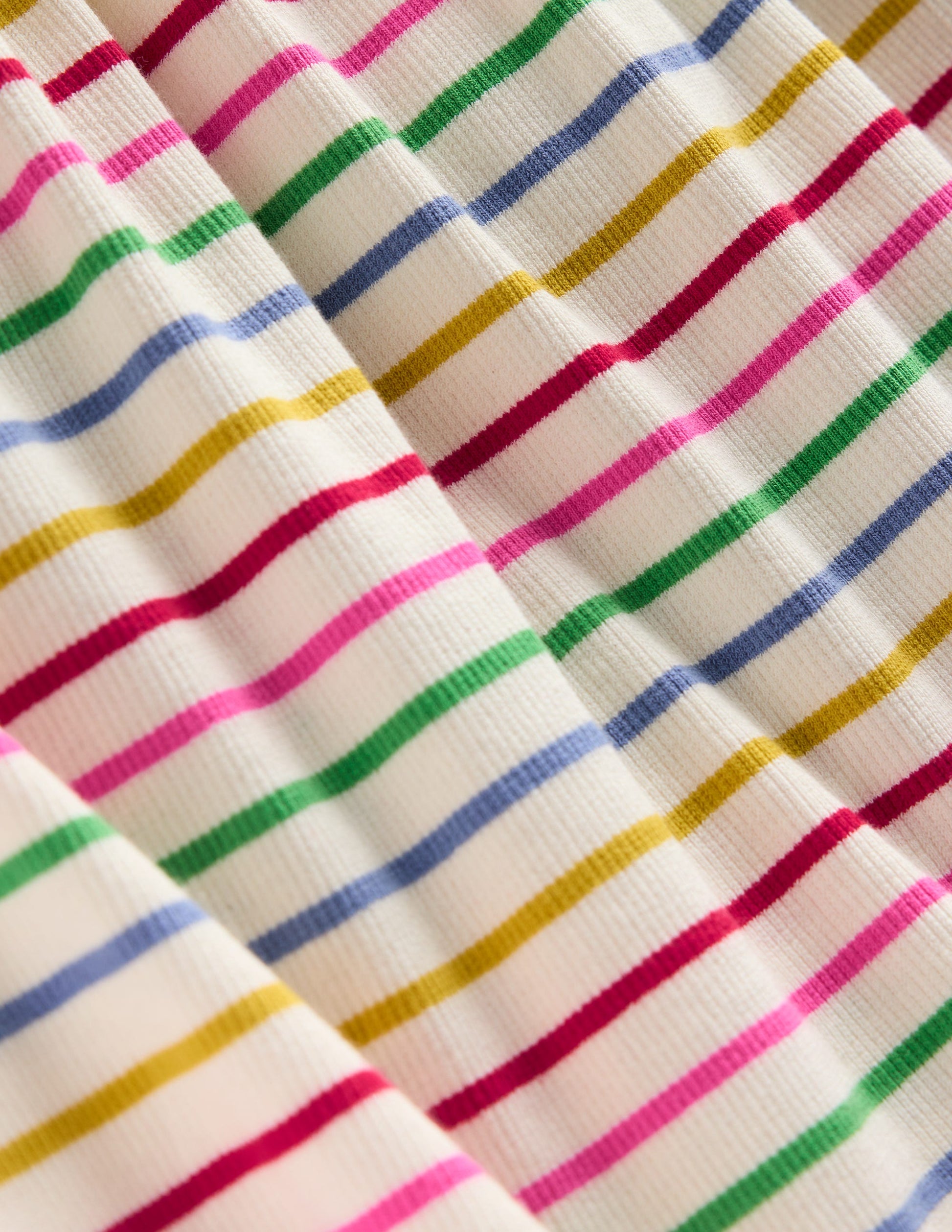 Ruffle Rib Jersey Dress-Multi Rainbow Stripe-3