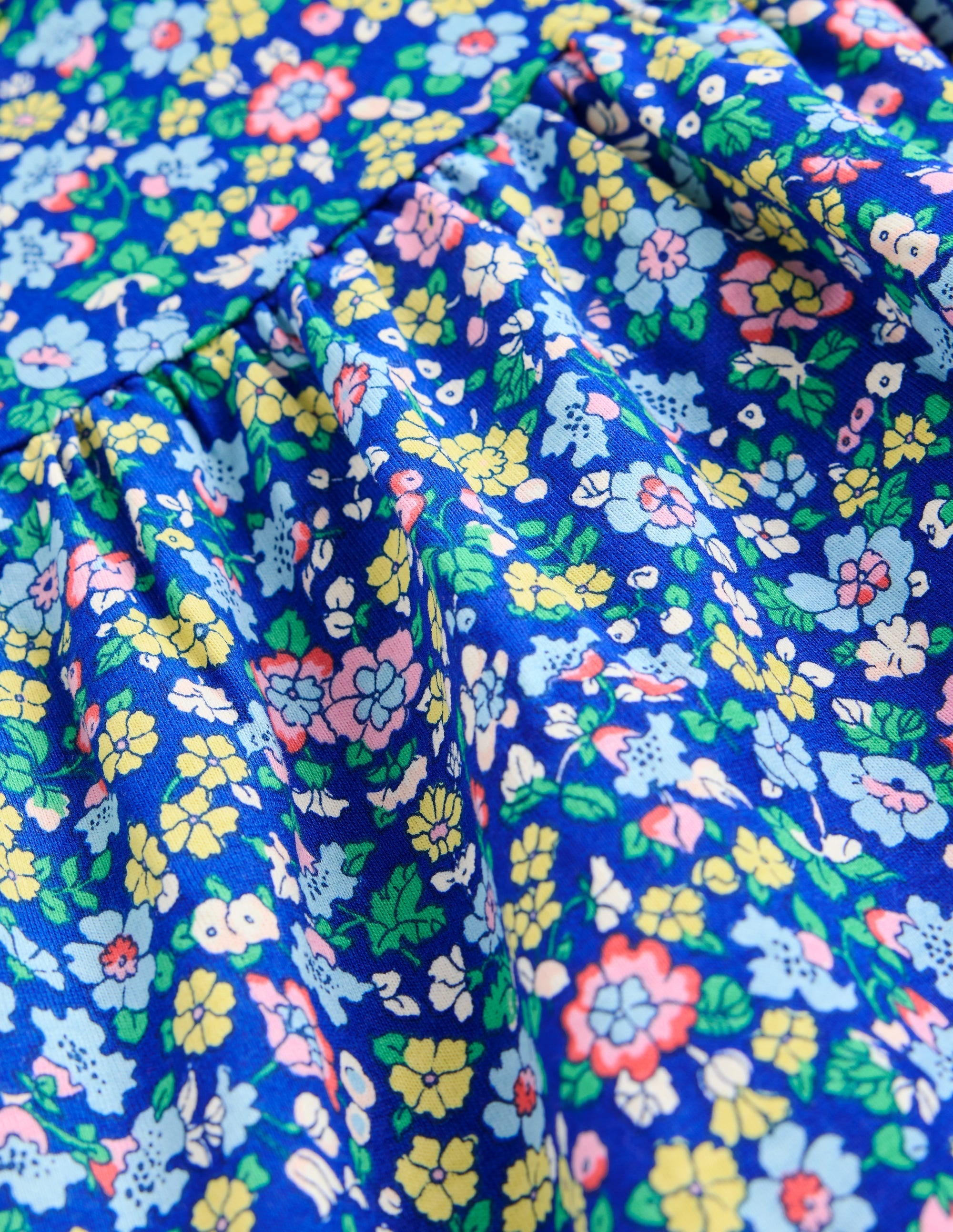 Ariel Twirly Jersey Dress-Sapphire Blue Nautical Floral - Image 4