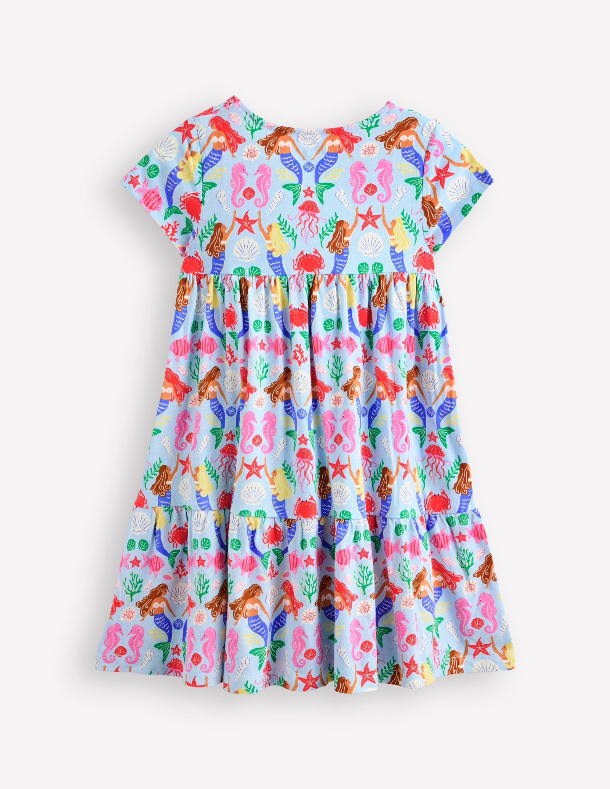 Ariel Twirly Jersey Dress-Pale Blue Mermaids - Image 3