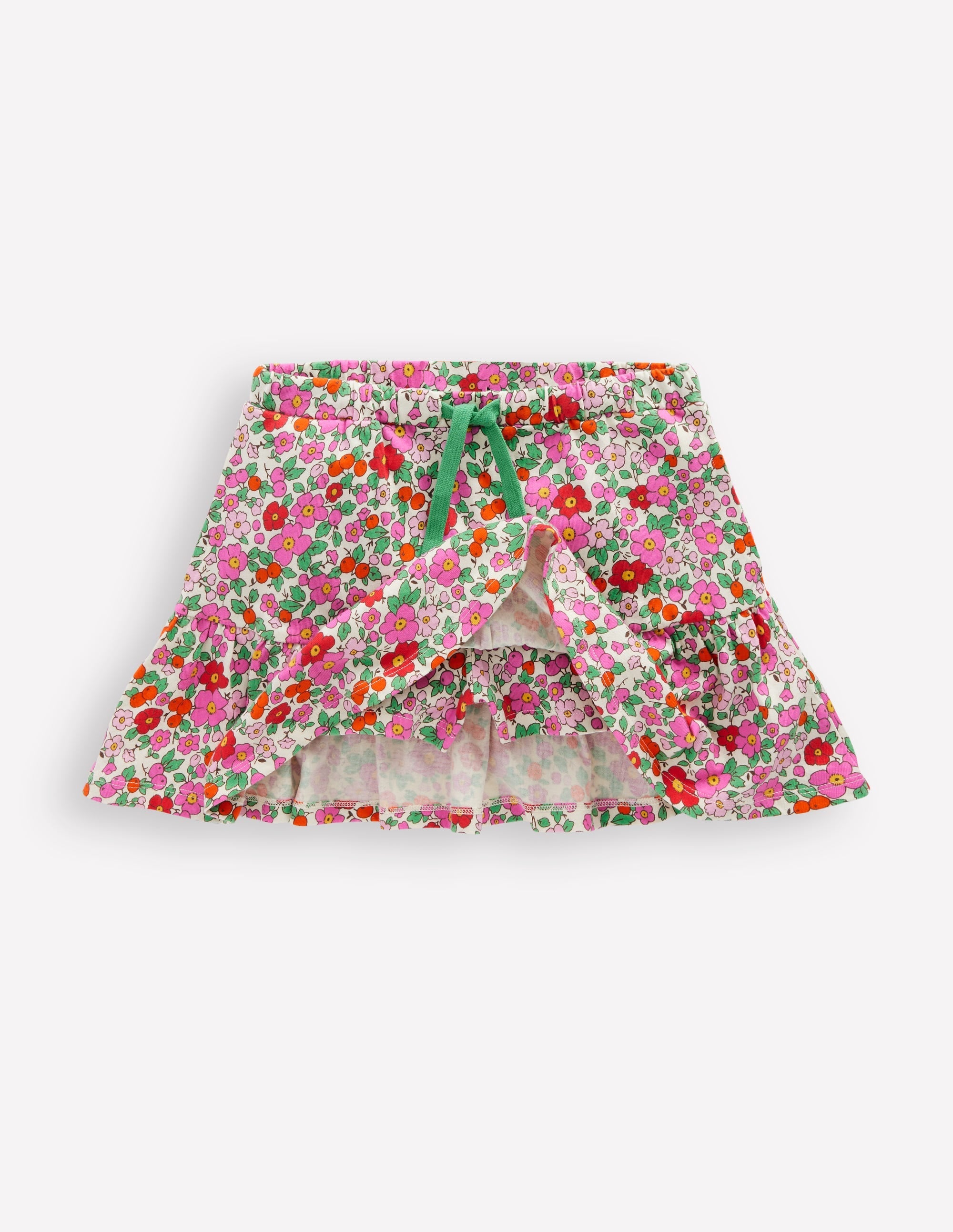 Tiered Jersey Skort-Pink Apple Blossom Floral - Image 4