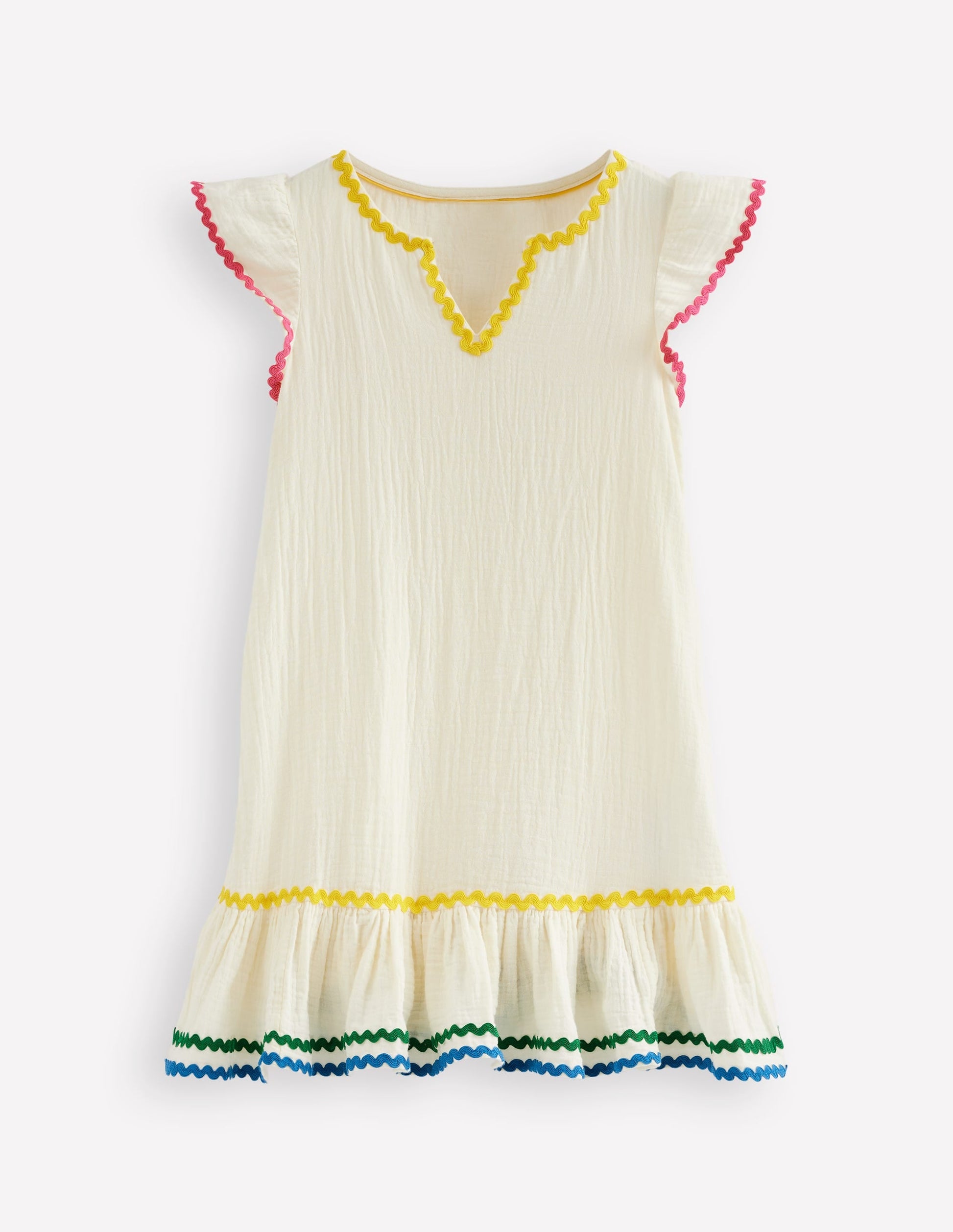 Emmy Woven Beach Dress-Ivory Ric Rac-2