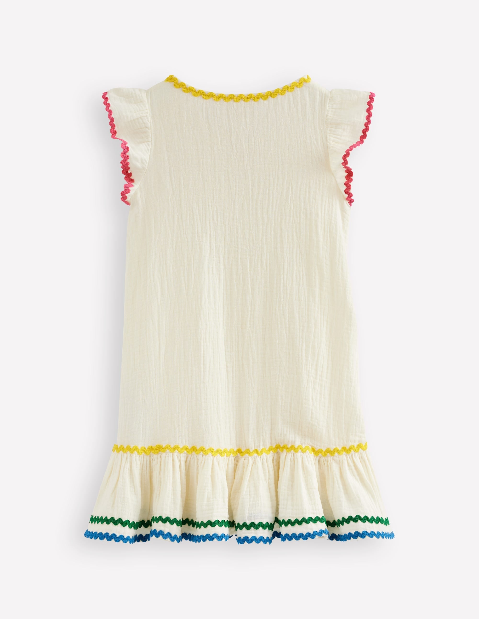 Emmy Woven Beach Dress-Ivory Ric Rac - Image 3