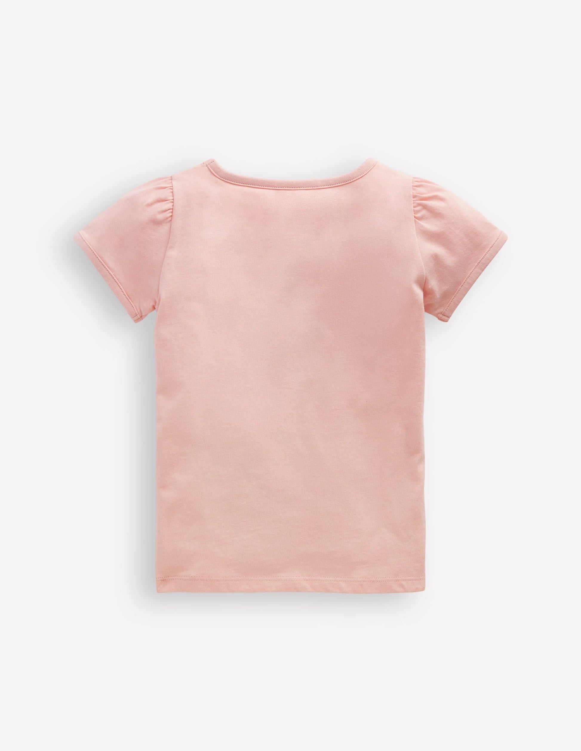Puff Sleeve Appliqué T-shirt-Chalk Pink Birthday Friends-2