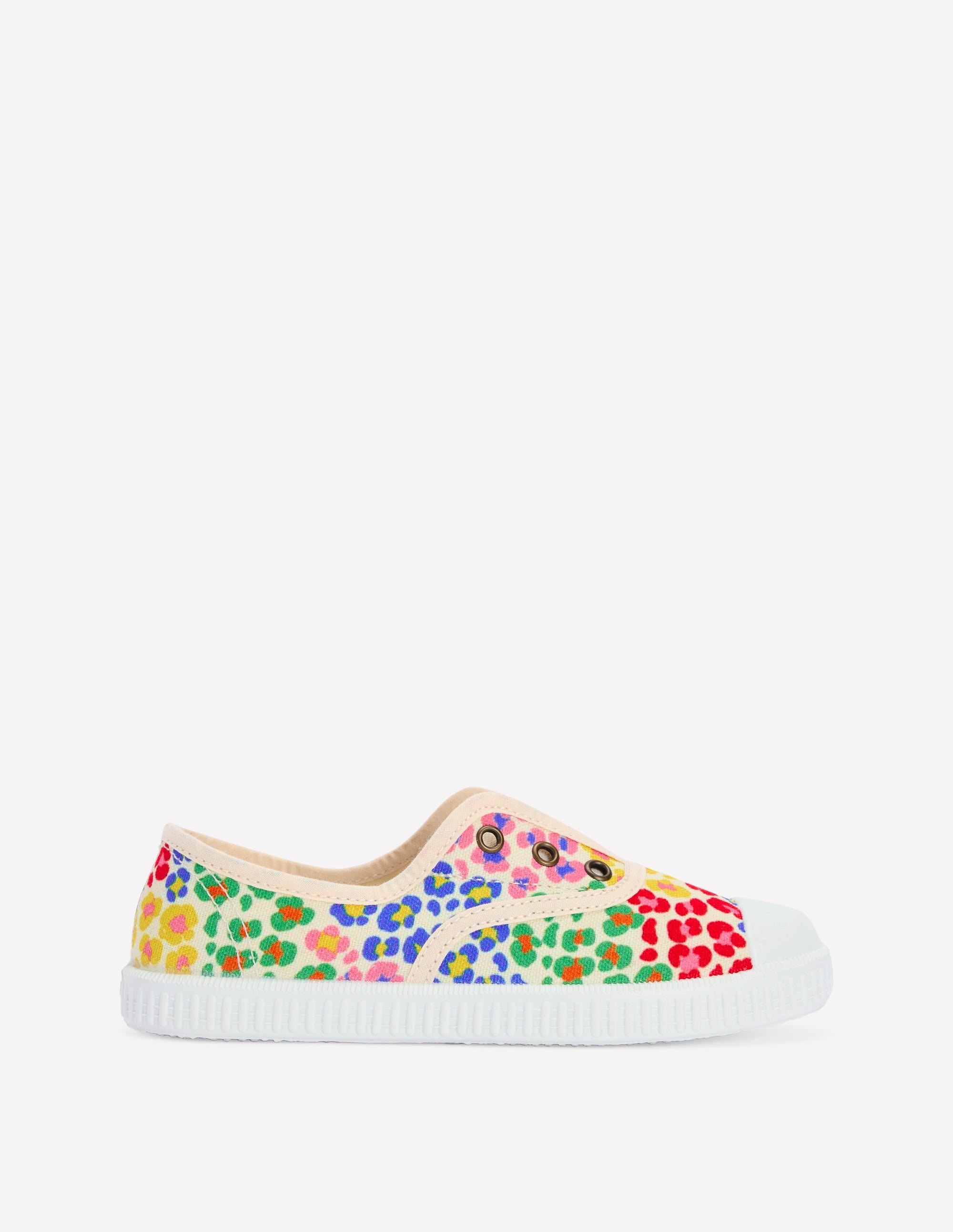 Laceless Canvas Pull-ons-Multi Leopard - Image 1