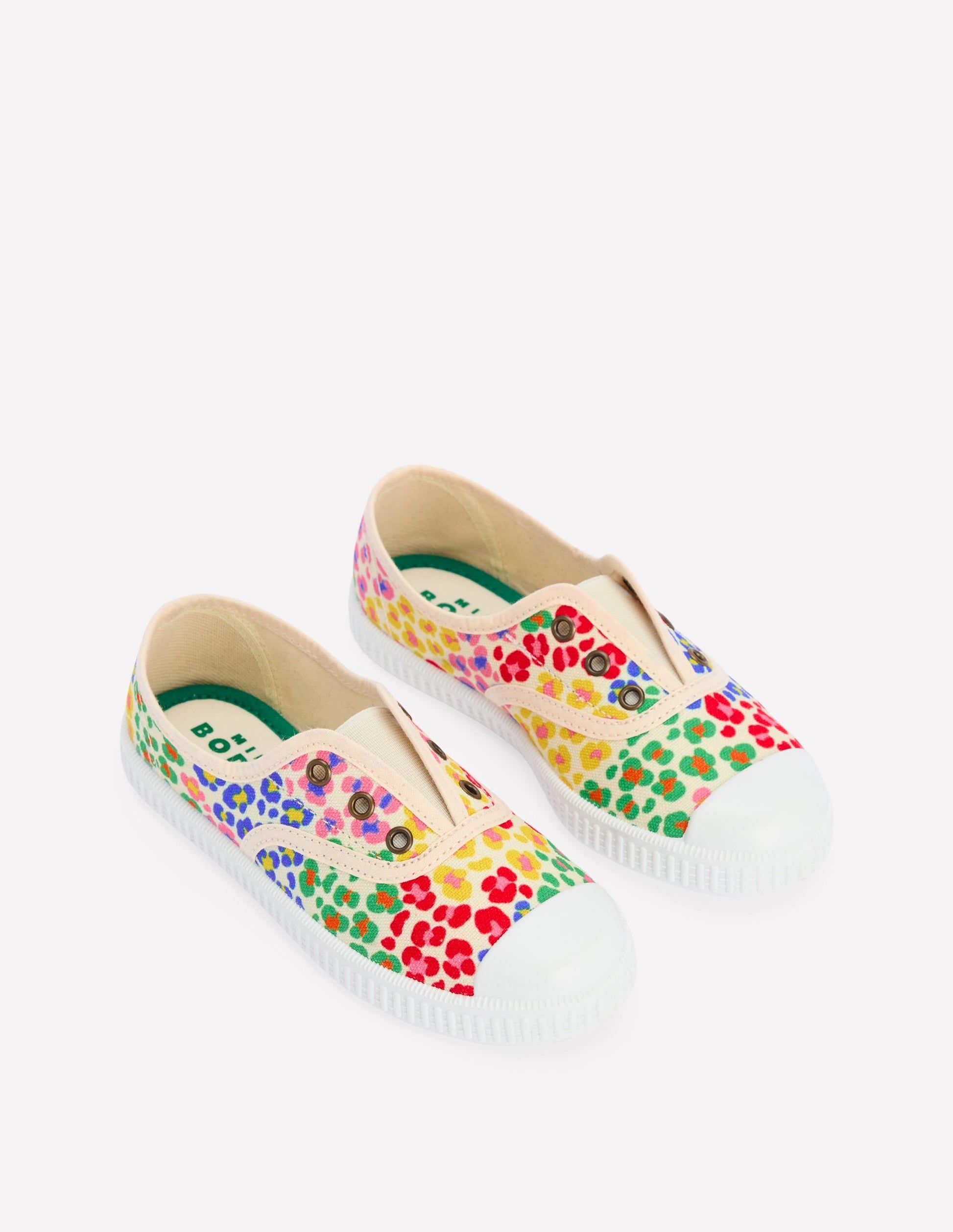 Laceless Canvas Pull-ons-Multi Leopard-2