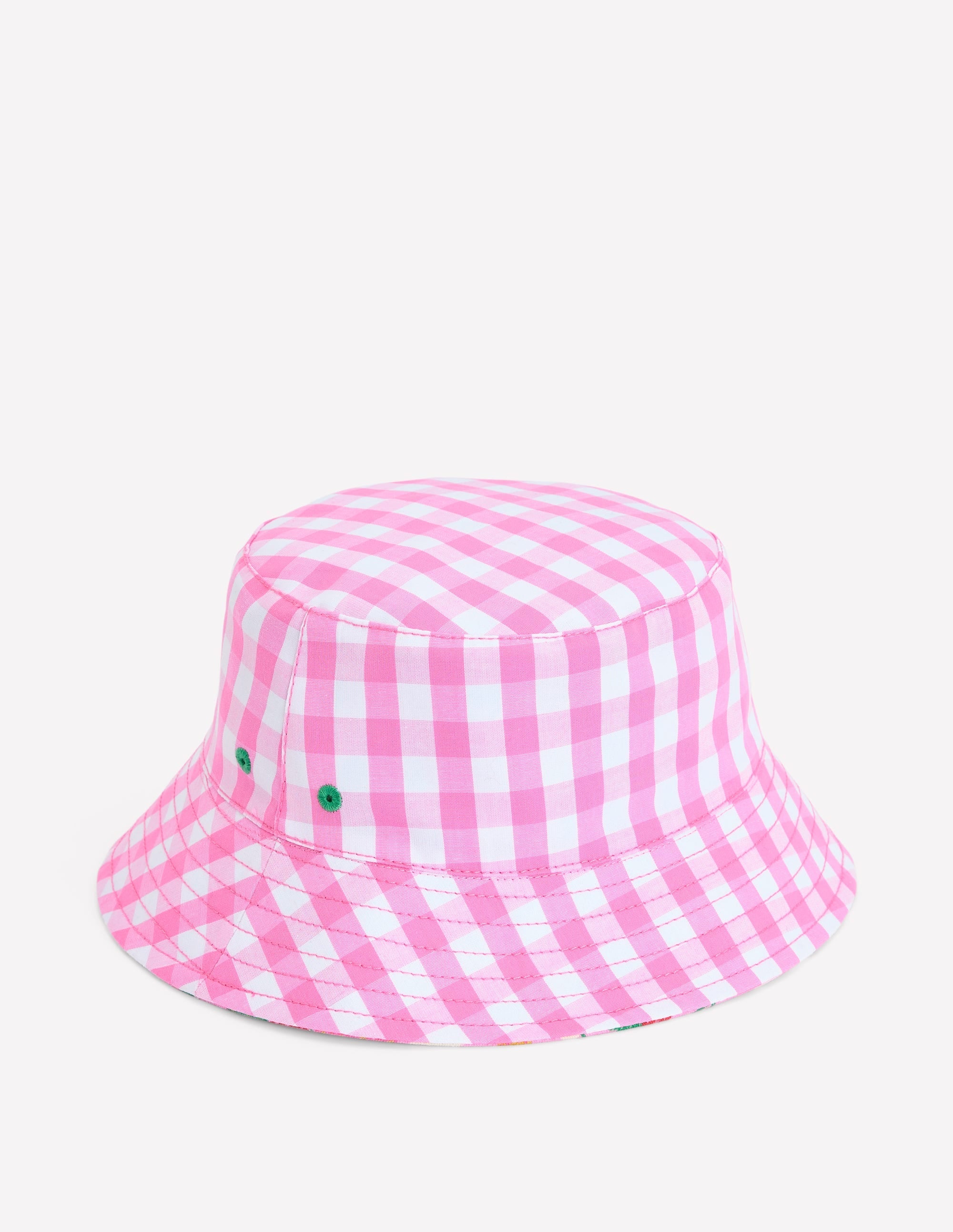 Bucket Hat-Pink Strawberry Gingham - Image 4
