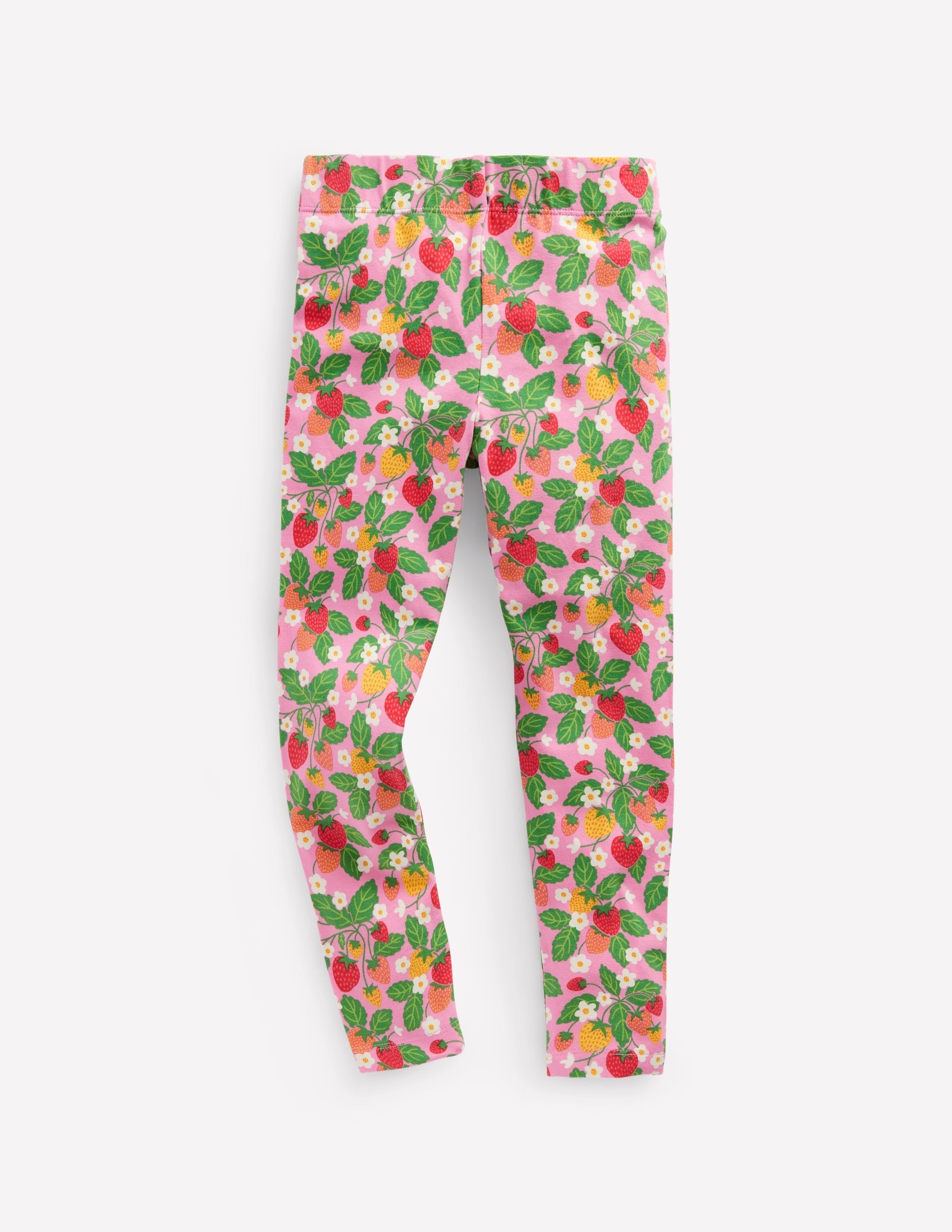 Fun Leggings-Cosmos Pink Strawberry Patch - Image 1