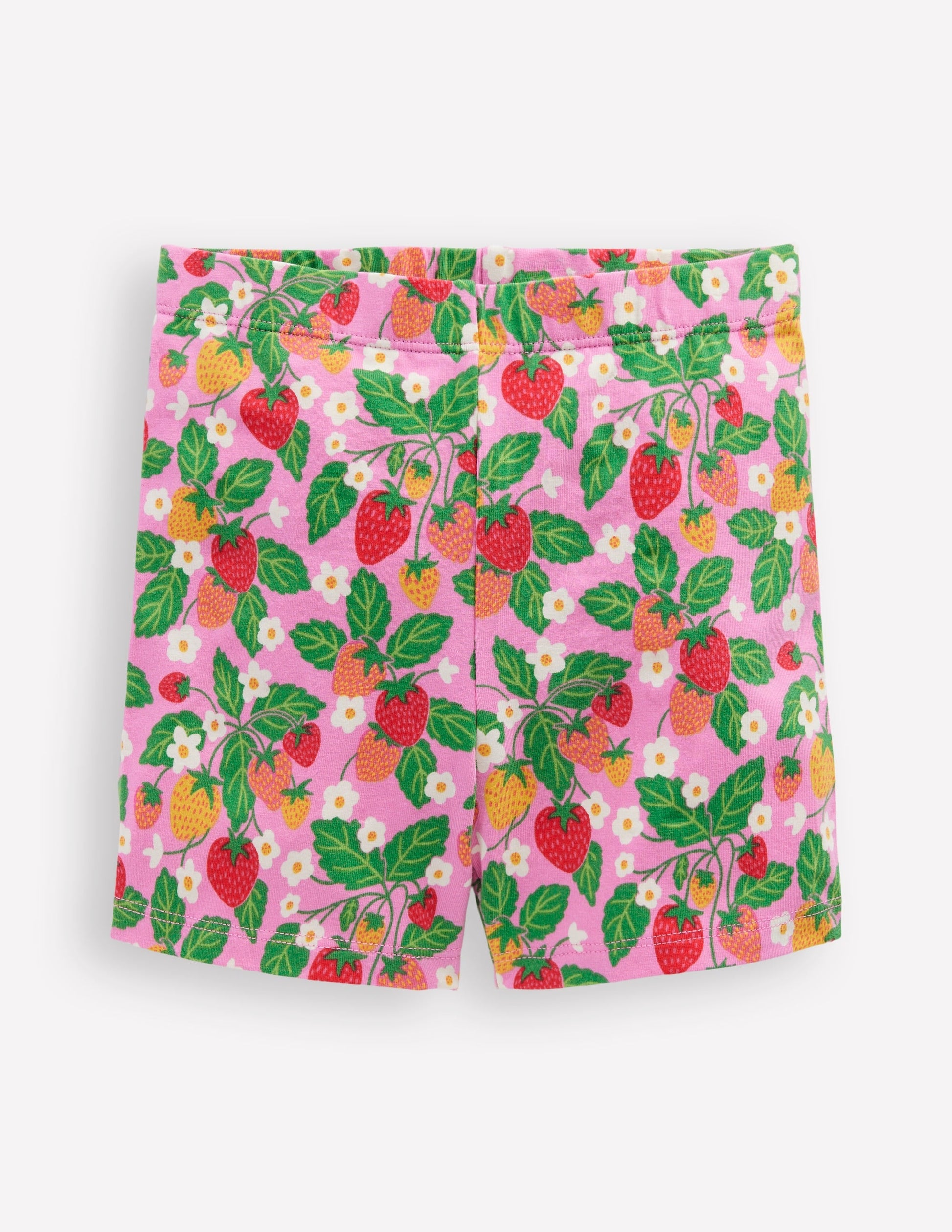 Cartwheel Shorts-Cosmos Pink Strawberry Patch-1