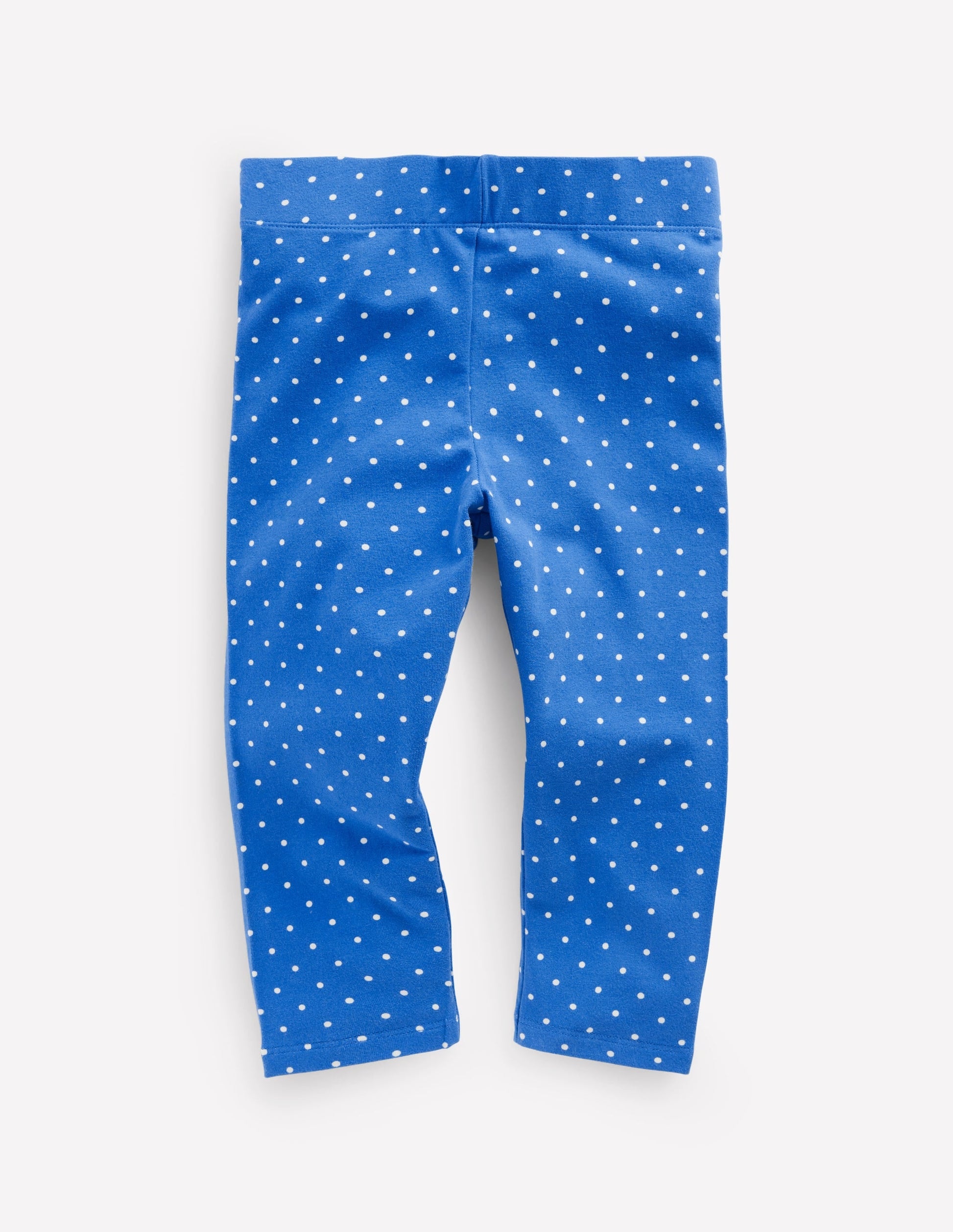 Fun Cropped Leggings-Kingfisher Blue Pin Spot-1