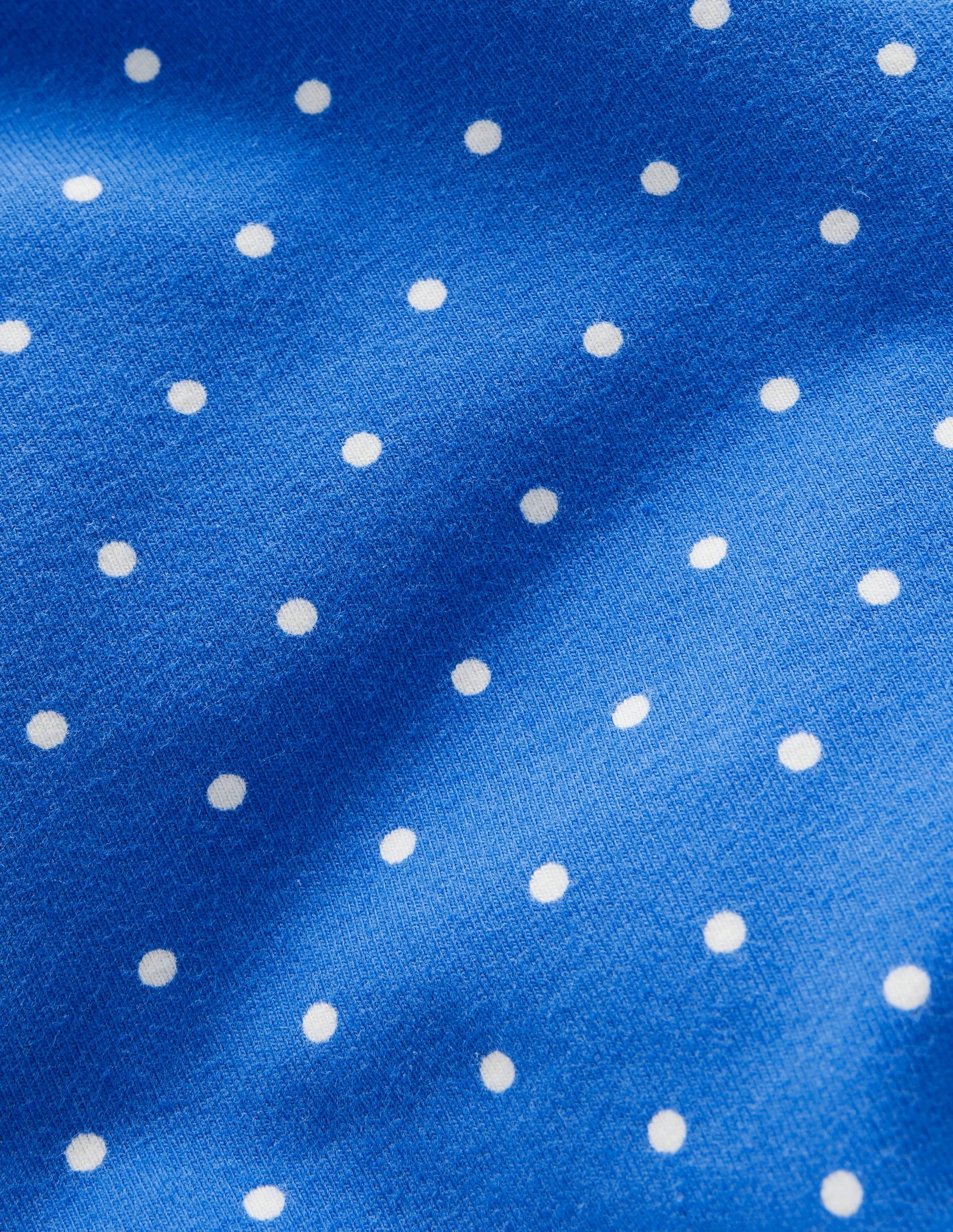 Fun Cropped Leggings-Kingfisher Blue Pin Spot-3