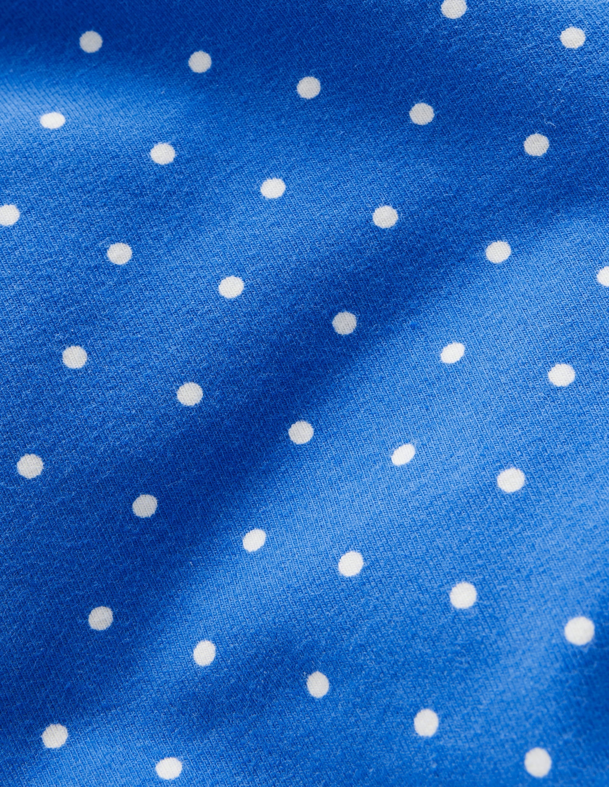 Fun Cropped Leggings-Kingfisher Blue Pin Spot - Image 3
