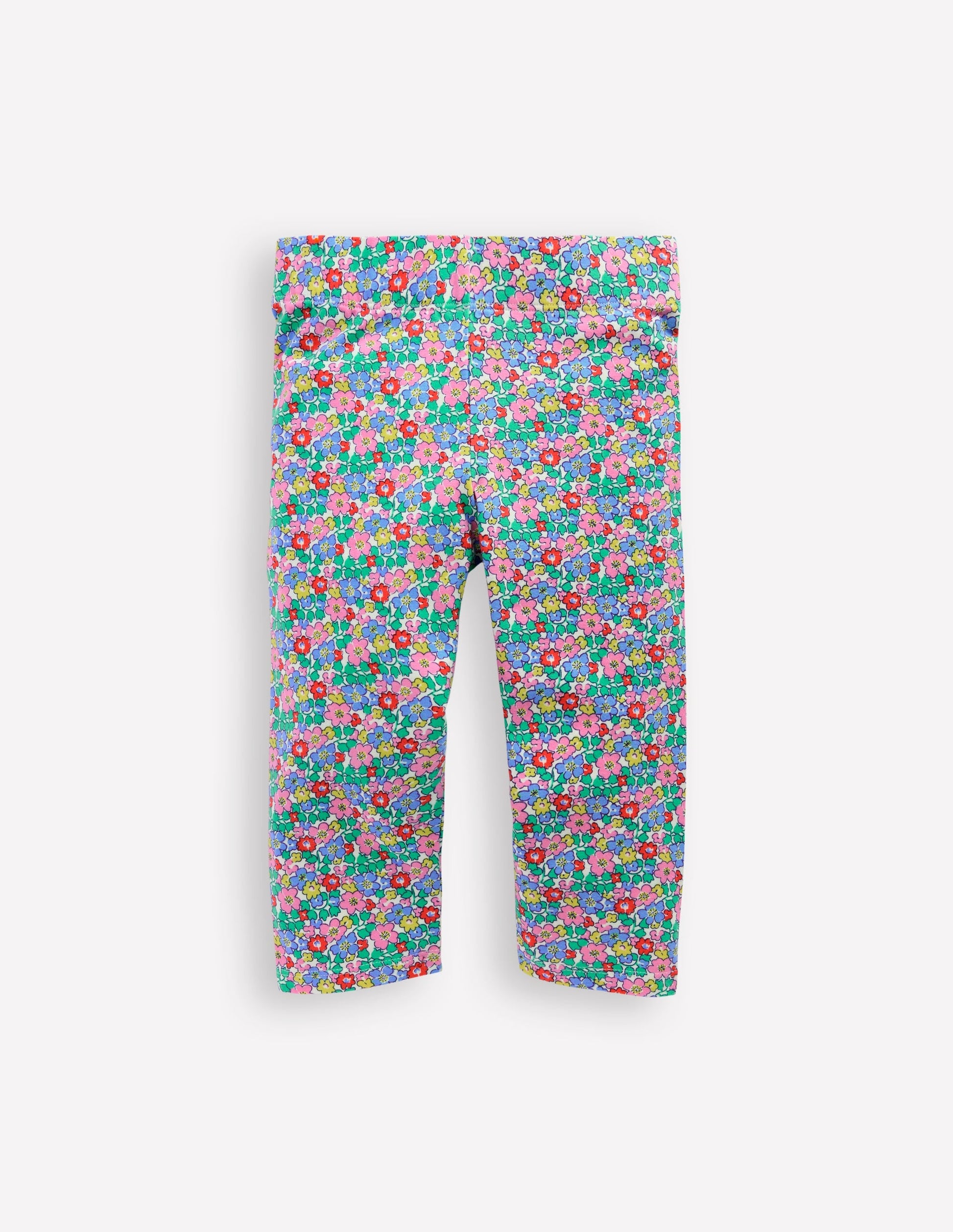 Fun Cropped Leggings-Multi Flowerbed-1