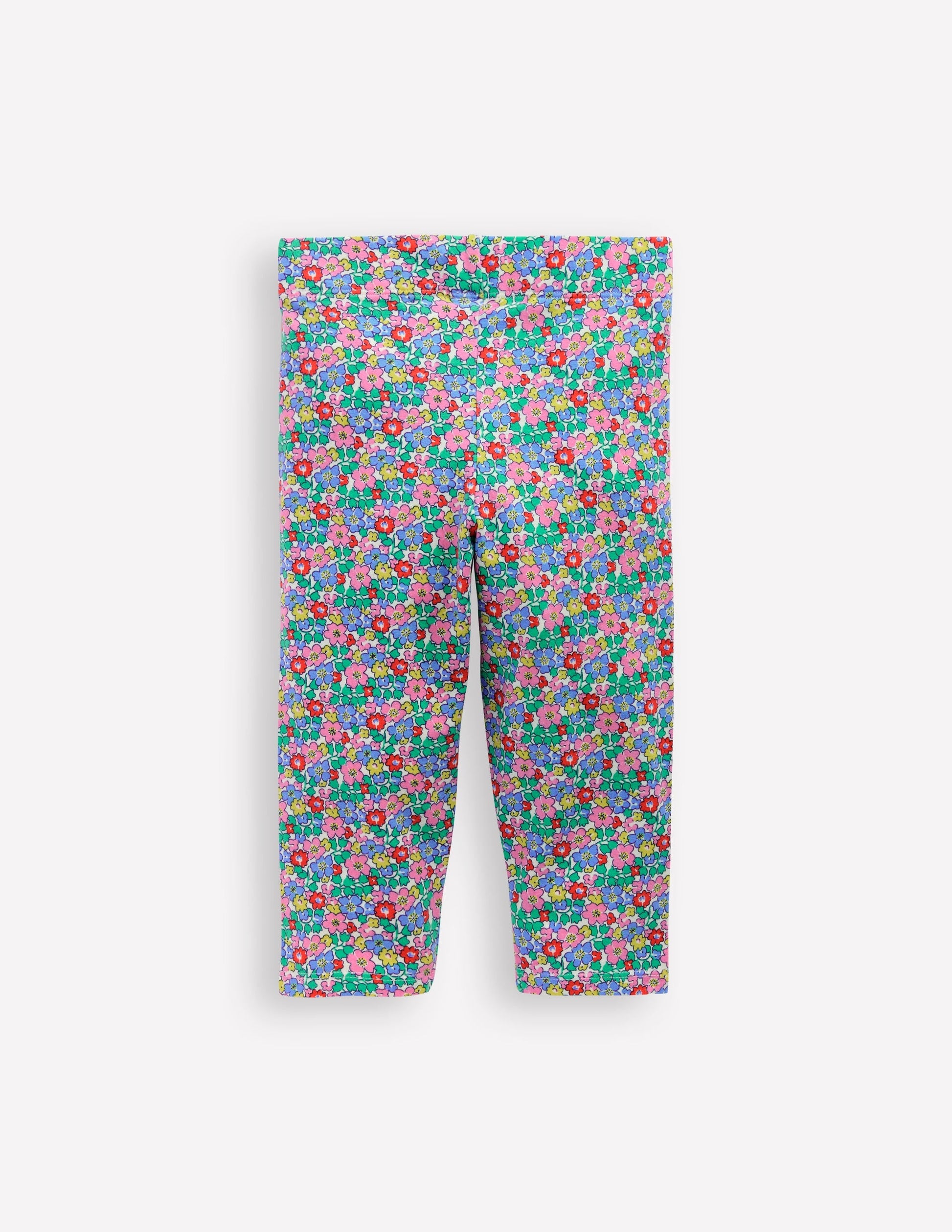 Fun Cropped Leggings-Multi Flowerbed-2
