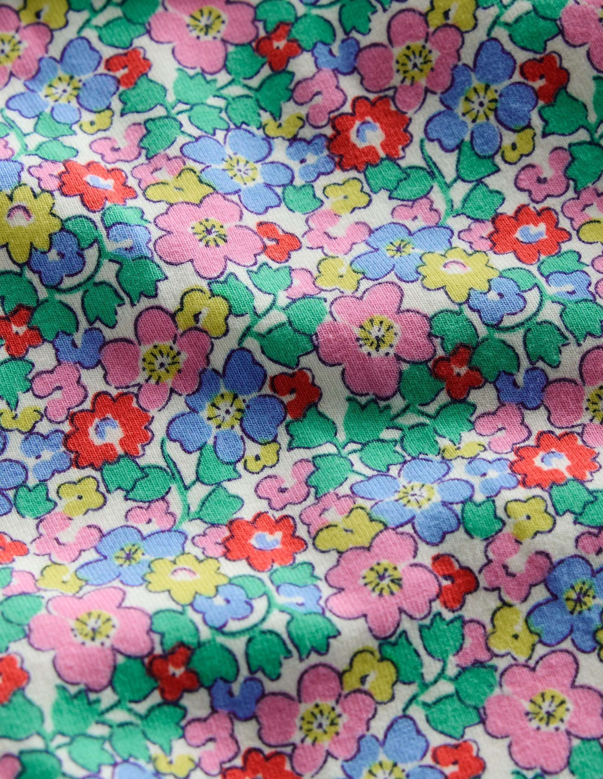 Fun Cropped Leggings-Multi Flowerbed-3