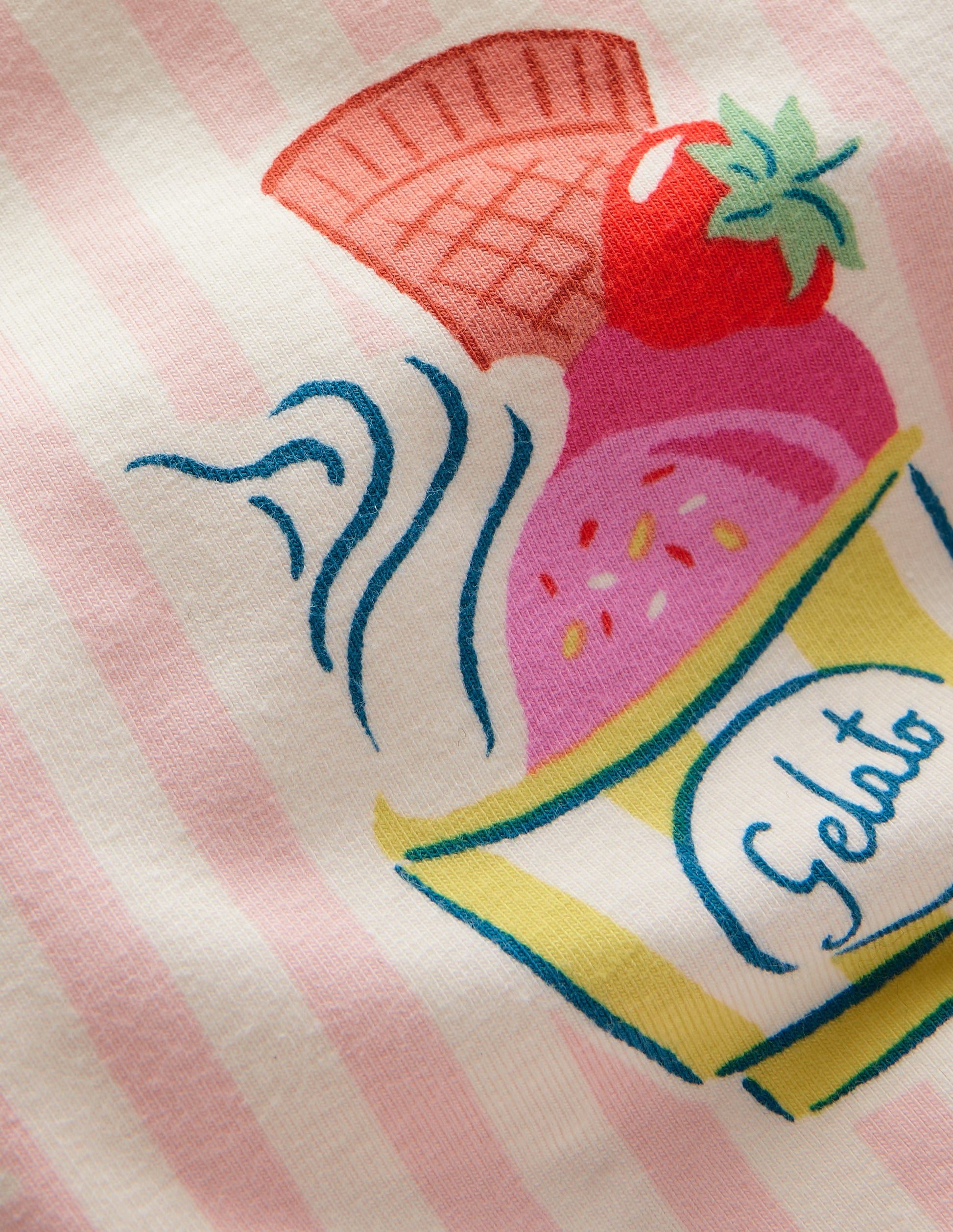Fun Cropped Leggings-Pink Ice Cream Stripe-3