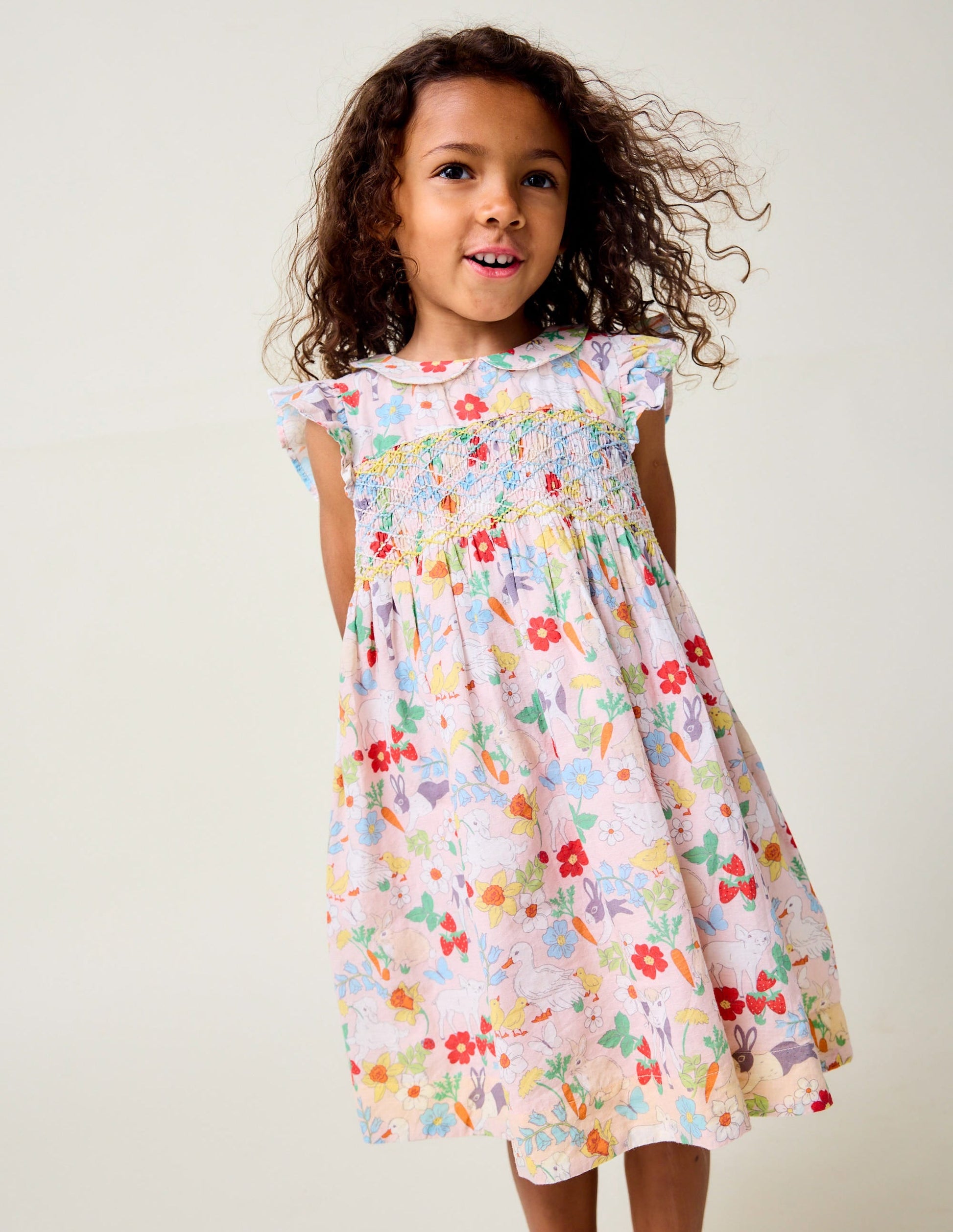 Adeline Smocked Dress-Lilac Spring Meadow-1