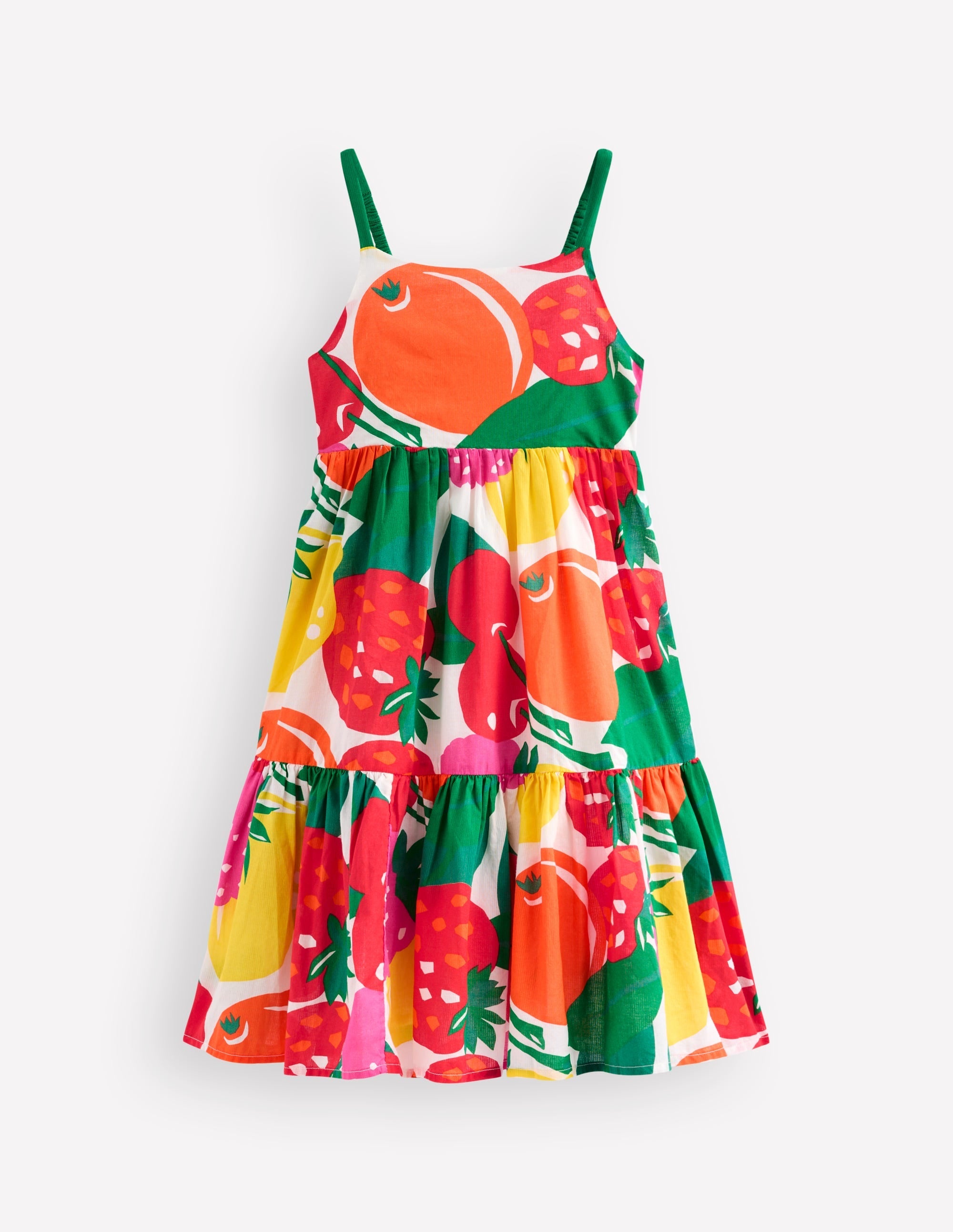 Aurelia Tiered Twirly Dress-Multi Giant Fruit - Image 2