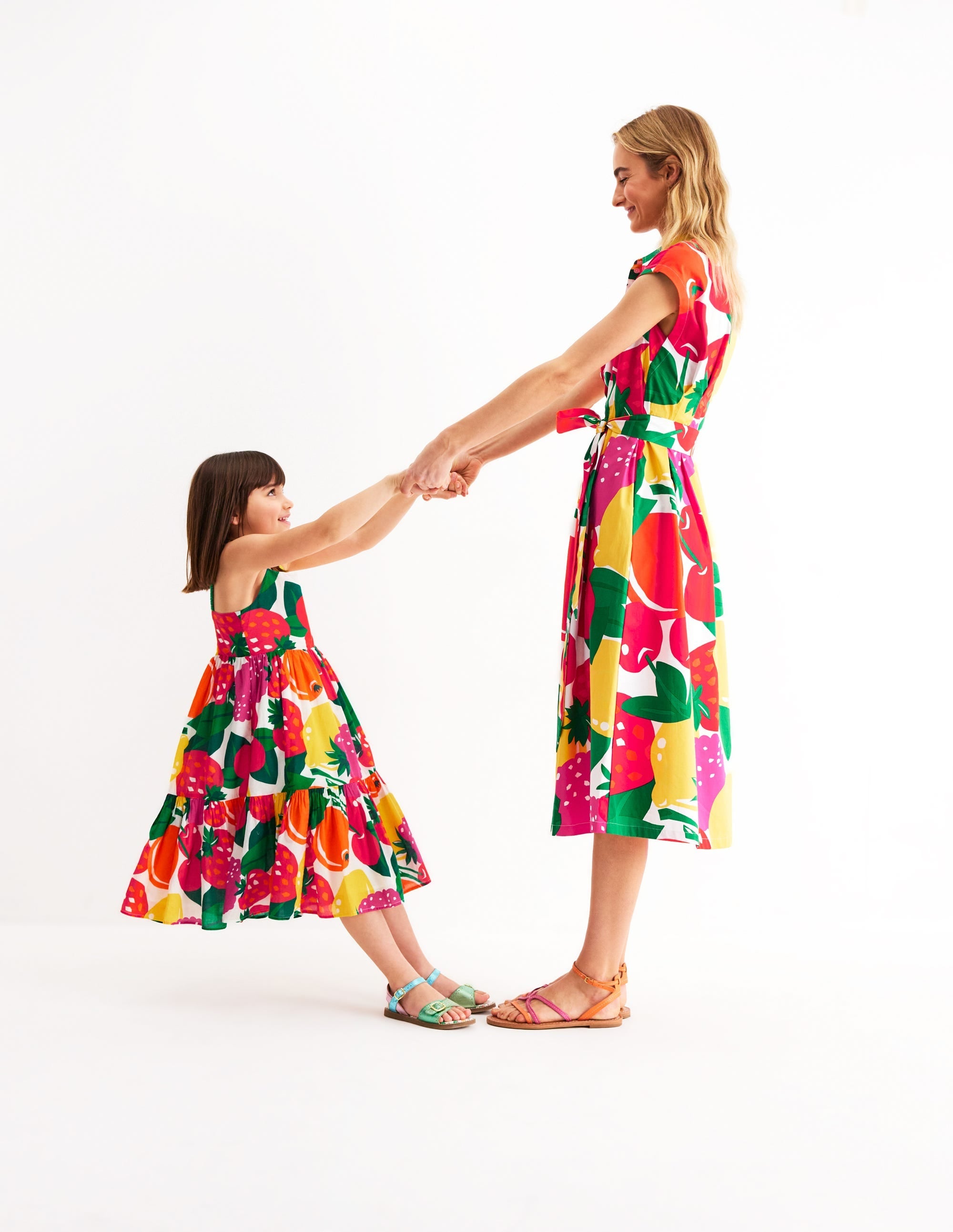 Aurelia Tiered Twirly Dress-Multi Giant Fruit - Image 6