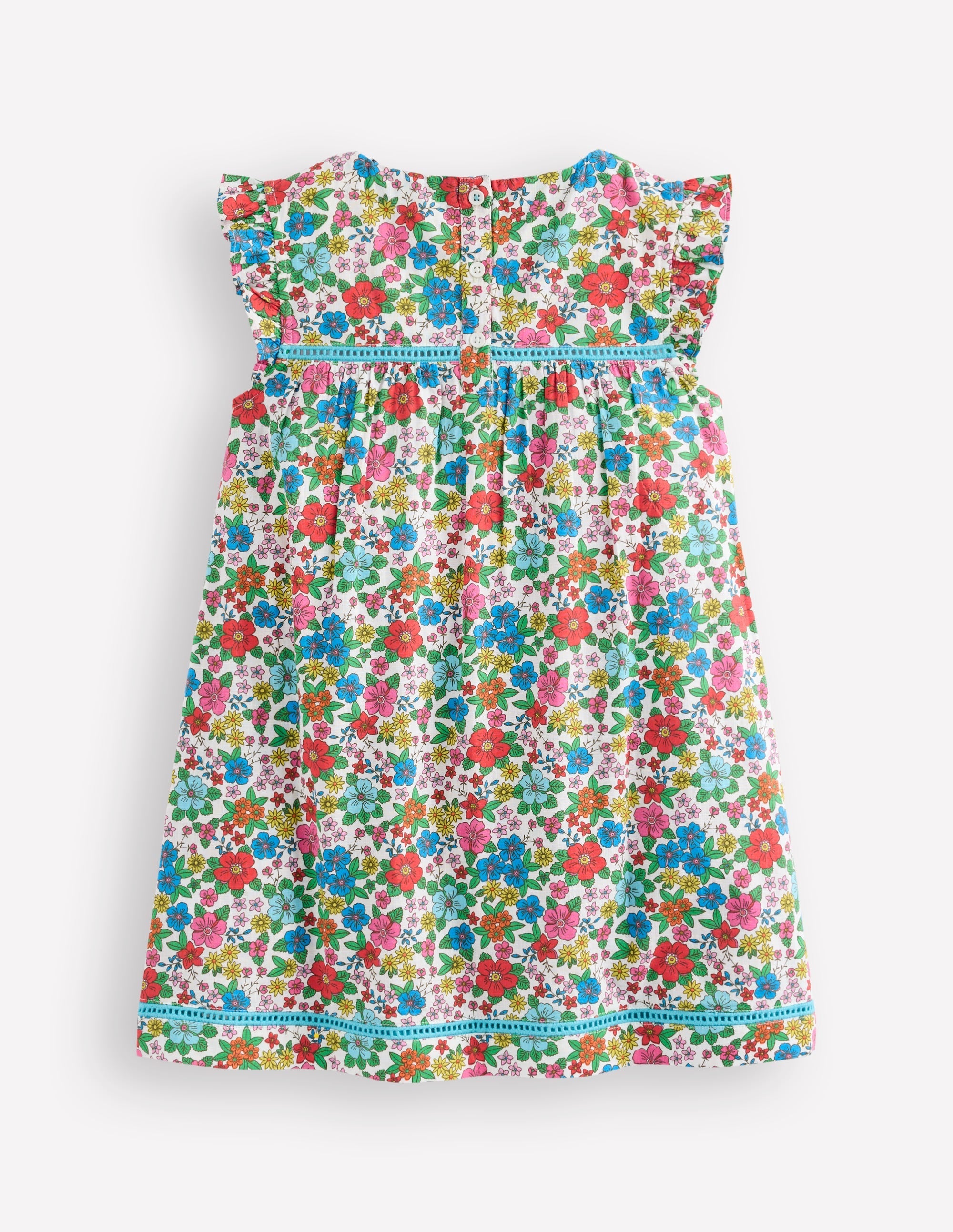 Woven Holiday Dress-Multi Holiday Flowerbed - Image 2