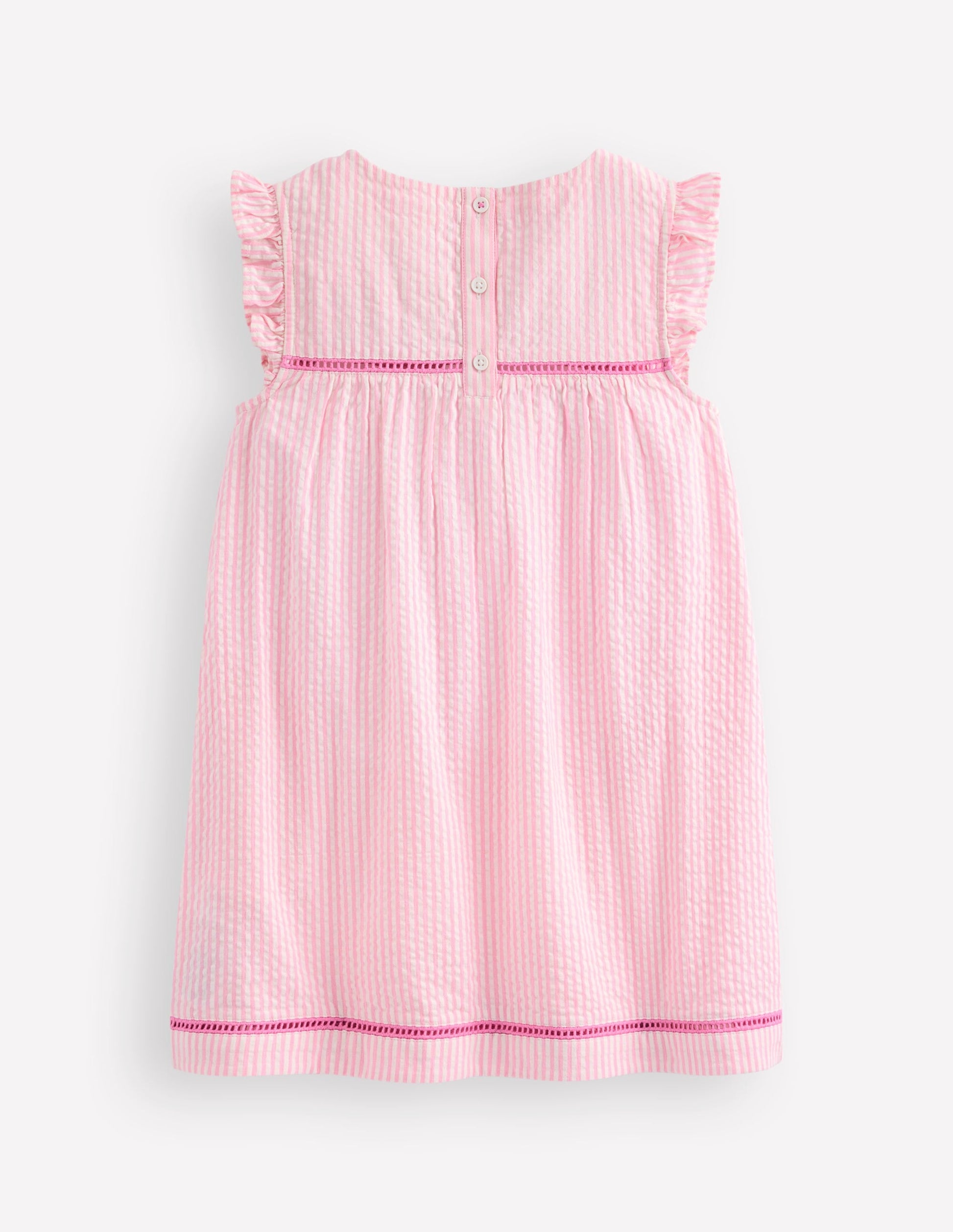 Woven Holiday Dress-Pink Stripe Fruit-3