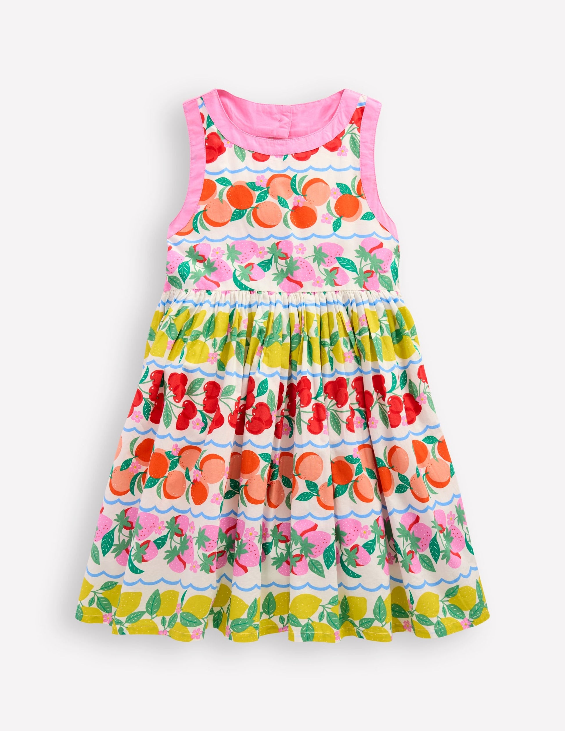 Back Detail Dress-Rainbow Fruit Stripe-2
