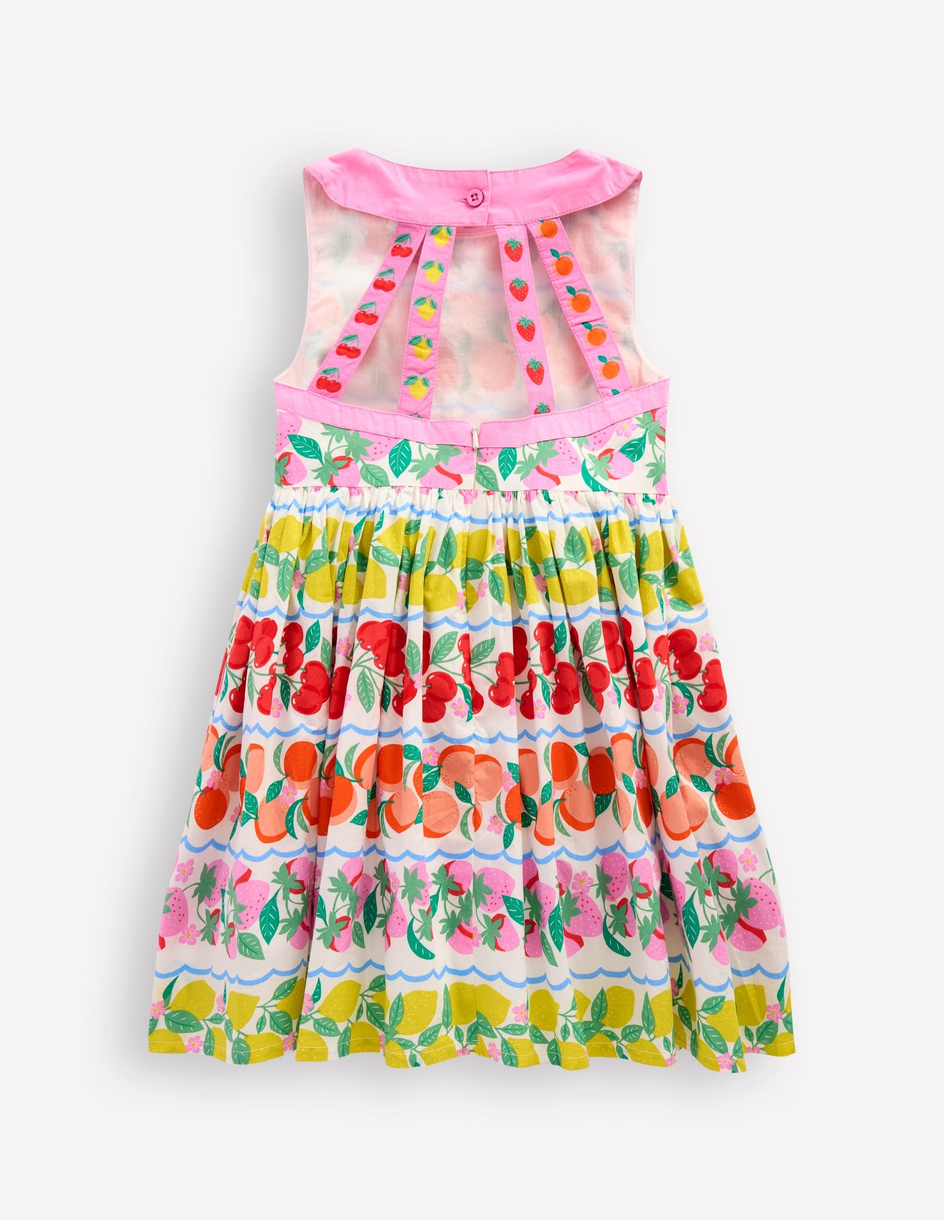 Back Detail Dress-Rainbow Fruit Stripe-3