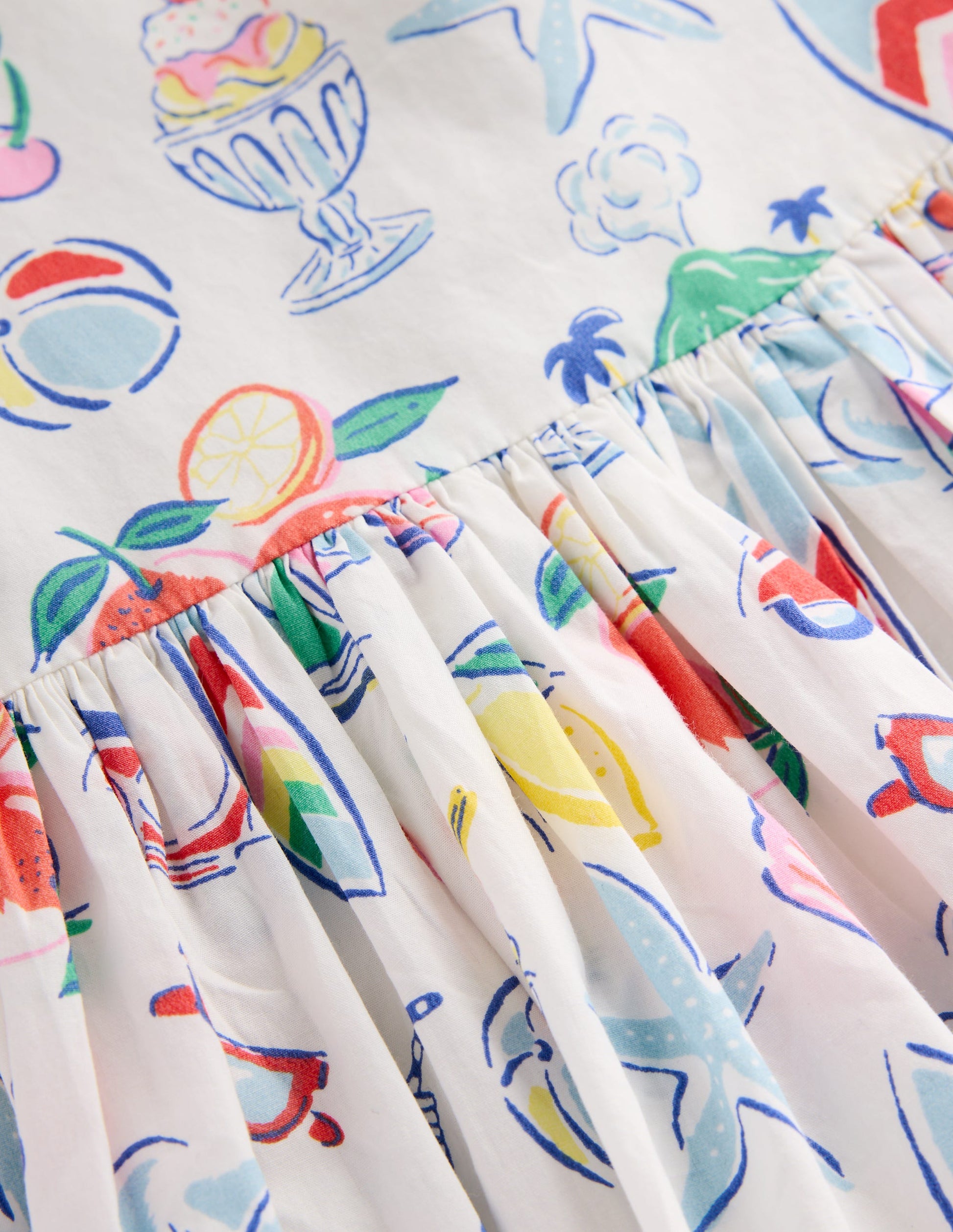 Back Detail Dress-Ivory Holiday Print-5