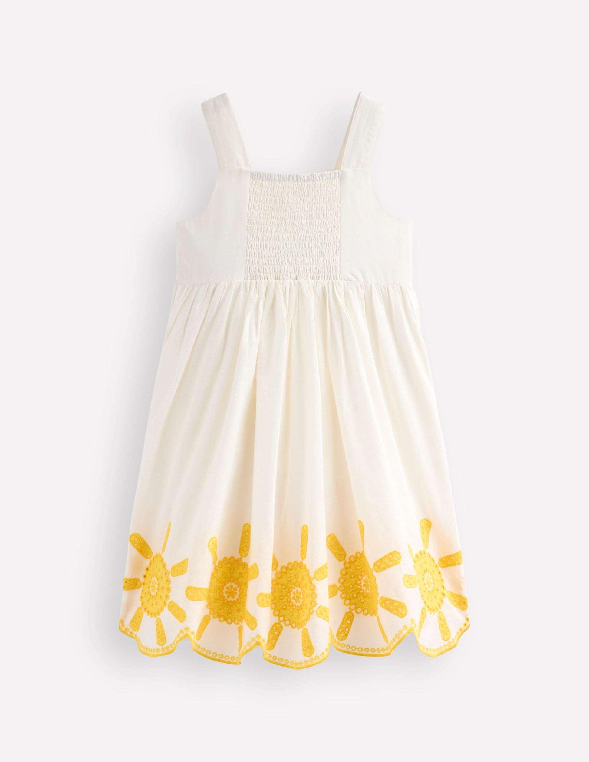Button Through Woven Dress-Ivory Sunshine-3