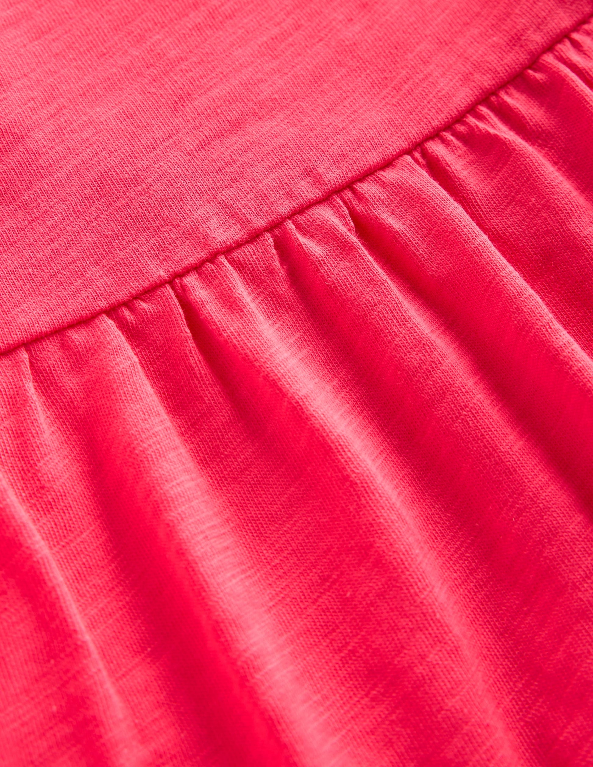 Ali Pom Trim Jersey Dress-Fandango Pink-4