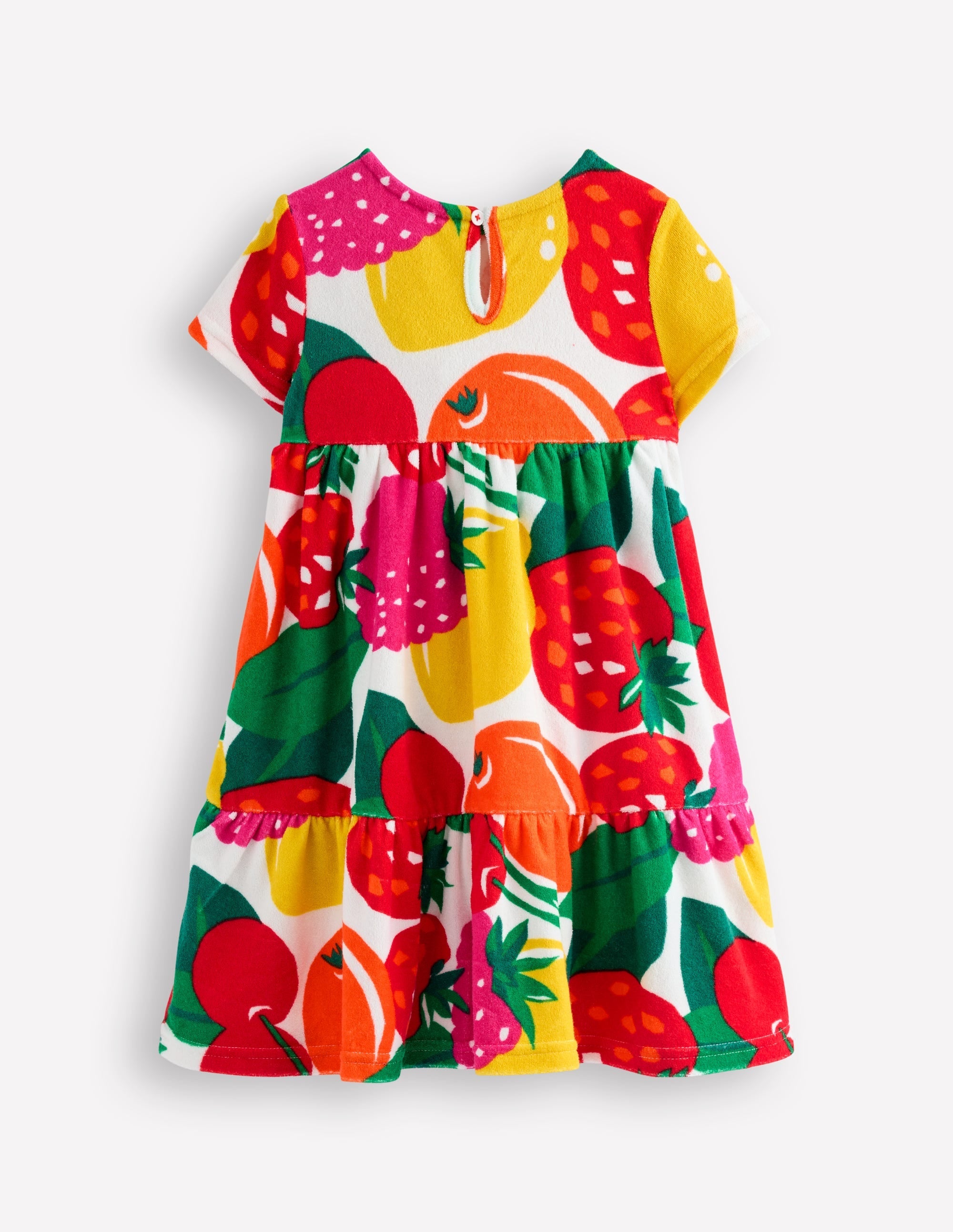 Tiered Towelling Dress-Multi Giant Fruit - Image 3
