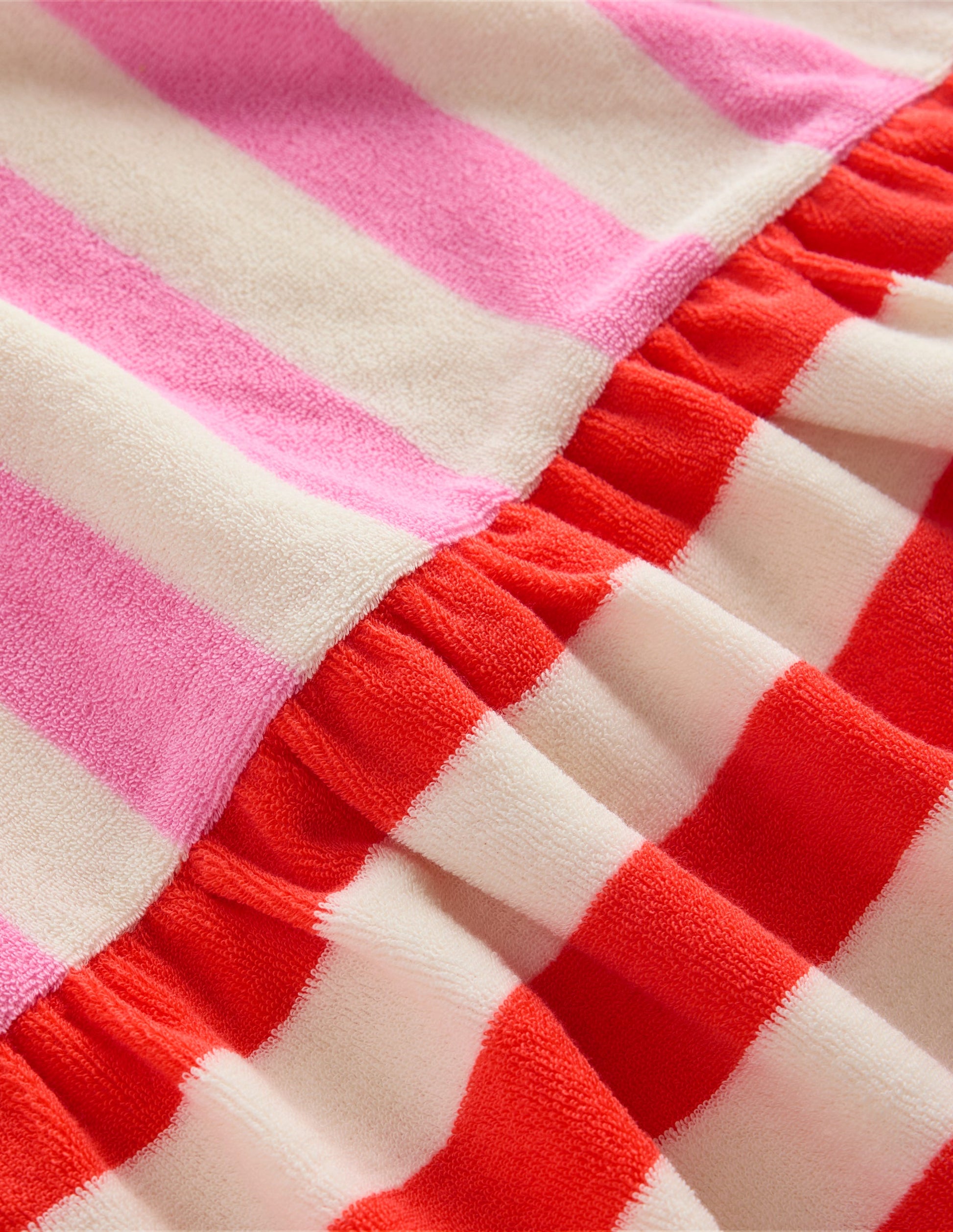 Tiered Towelling Dress-Hotchpotch Multi Stripe-4
