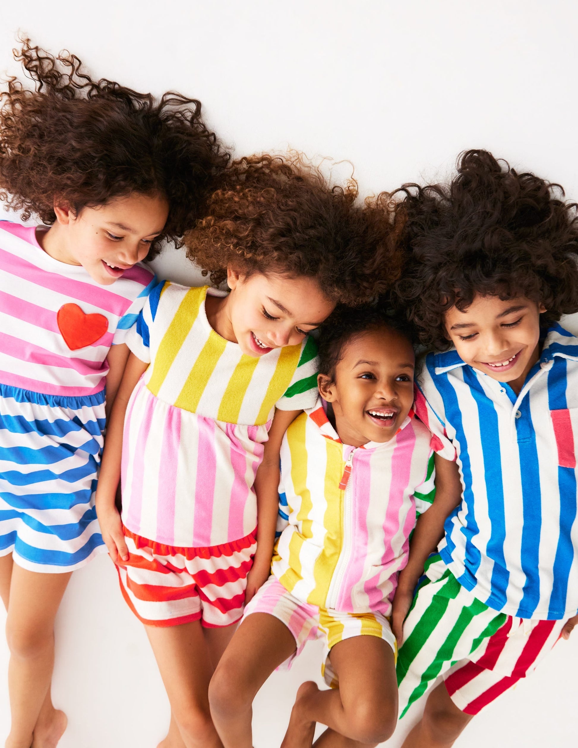 Tiered Towelling Dress-Hotchpotch Multi Stripe-5
