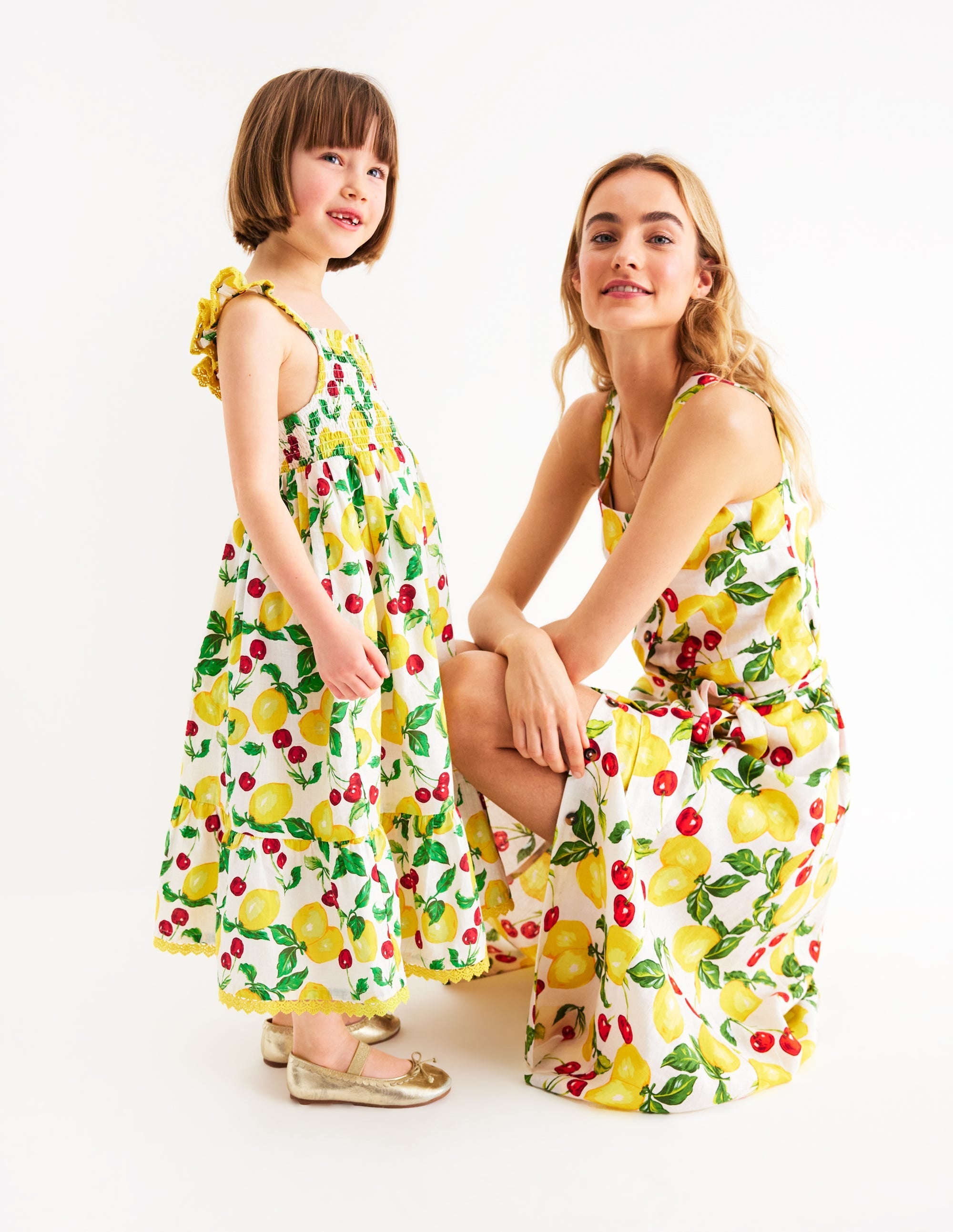 Luella Frill Maxi Sundress-Ivory Lemons and Cherries - Image 6