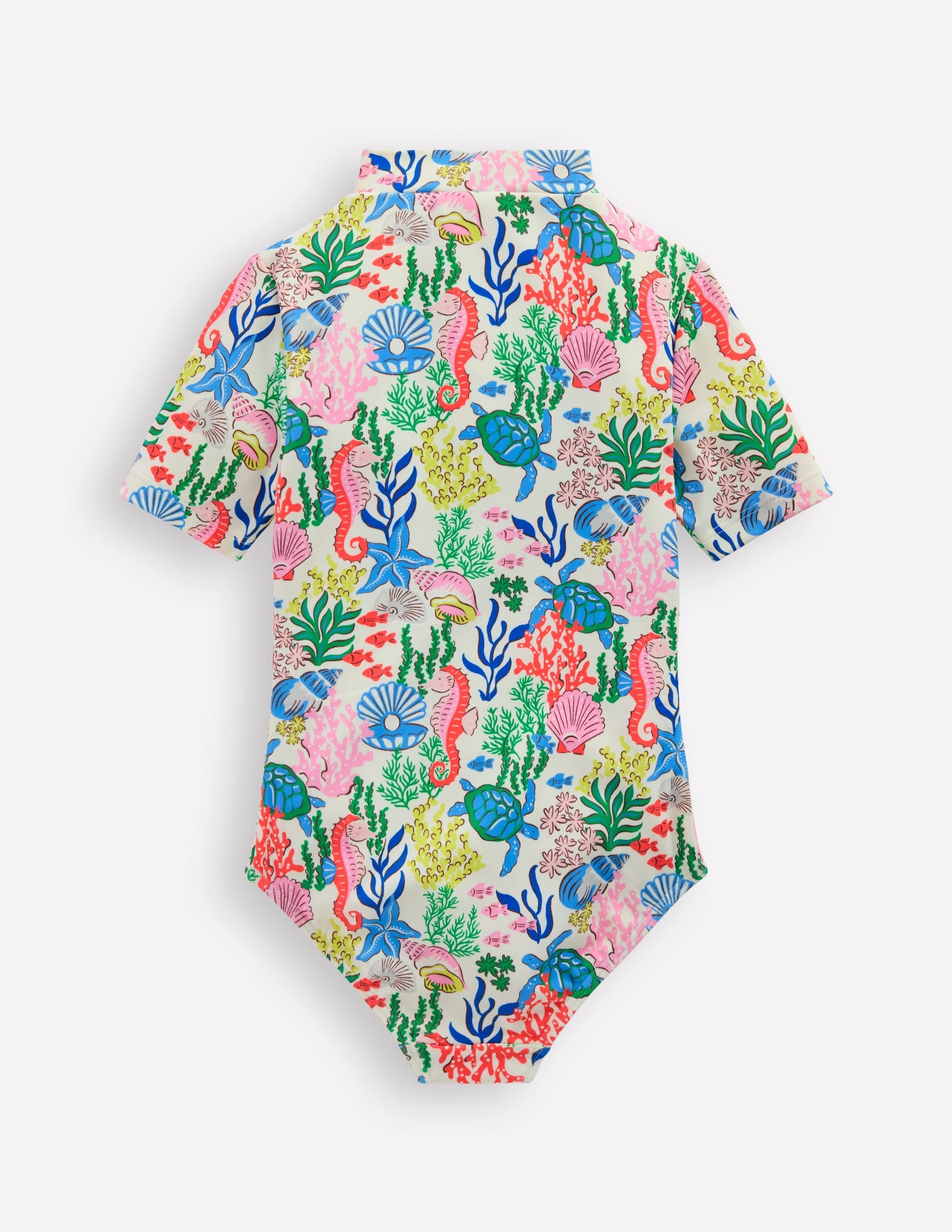 Short-sleeved Swimsuit-Multi Coral Cove-2