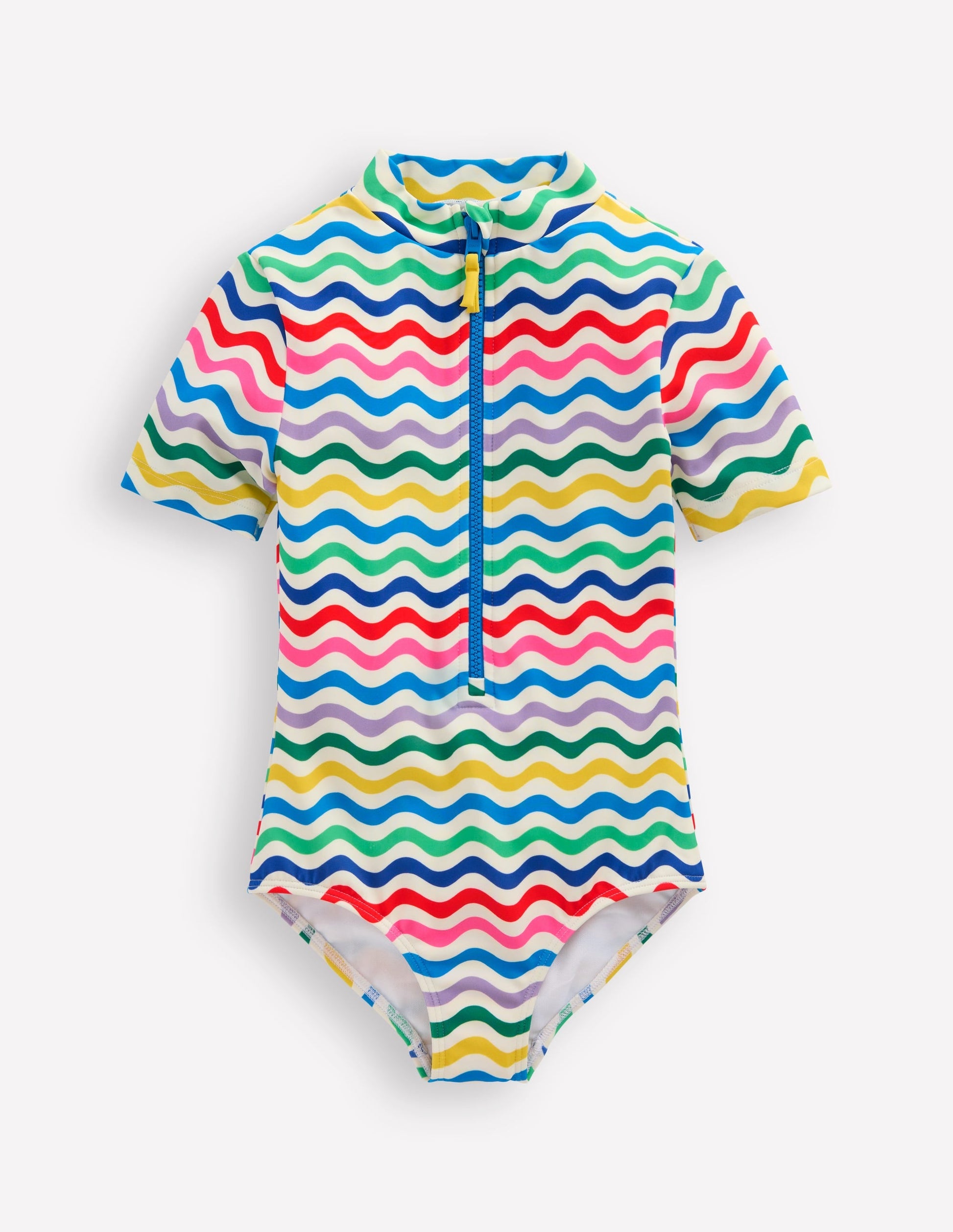 Short-sleeved Swimsuit-Multi Wave-2