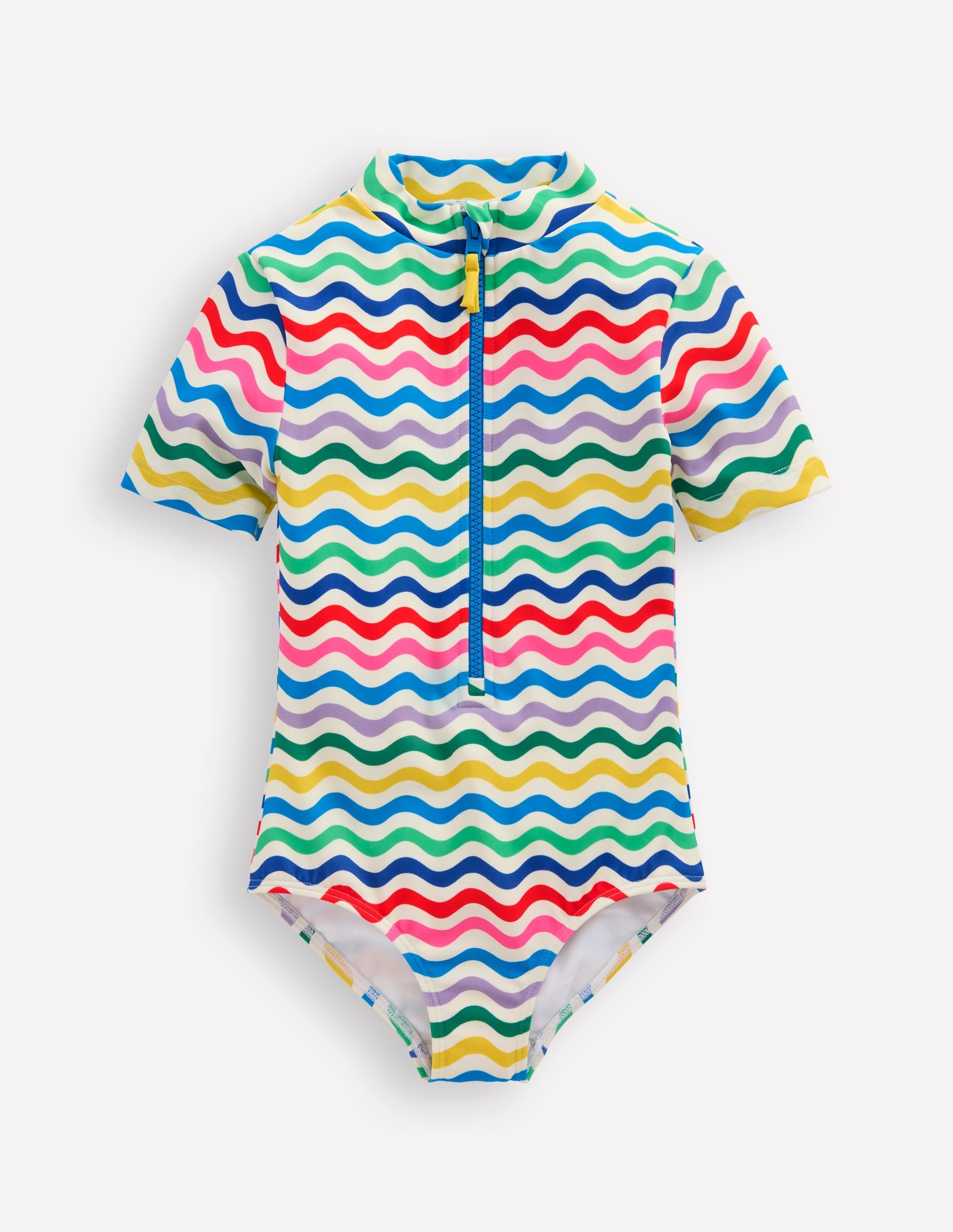Short-sleeved Swimsuit-Multi Wave - Image 2